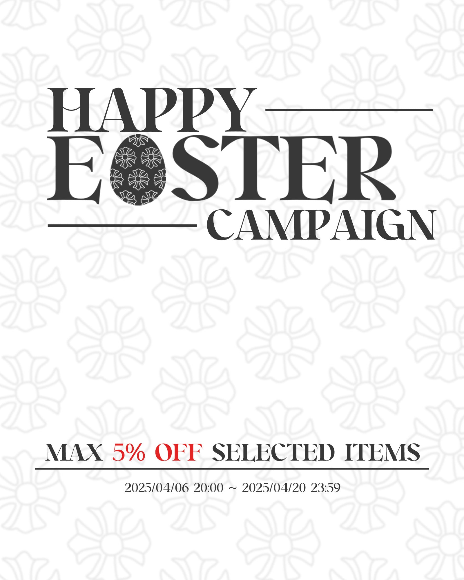 【HAPPY EASTER CAMPAIGN】4月6日(日)20:00より開催!!