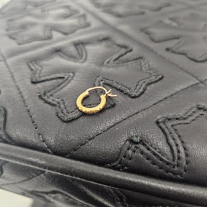 CHROME HEARTS 22K HOOP TFL SML GOLD Earrings クロムハーツ 22K フープ TFL スモール ゴールド ピアス