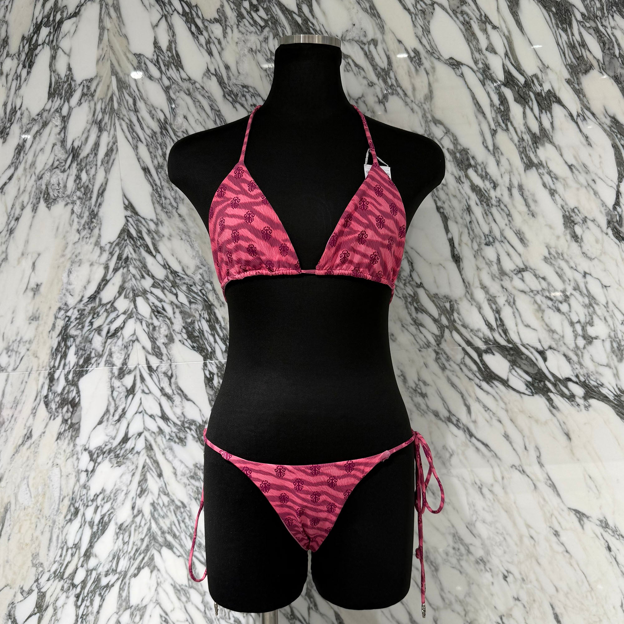 CHROME HEARTS × DIPPED IN BLUE Tiger Vine Dagger Bikini Swimwear