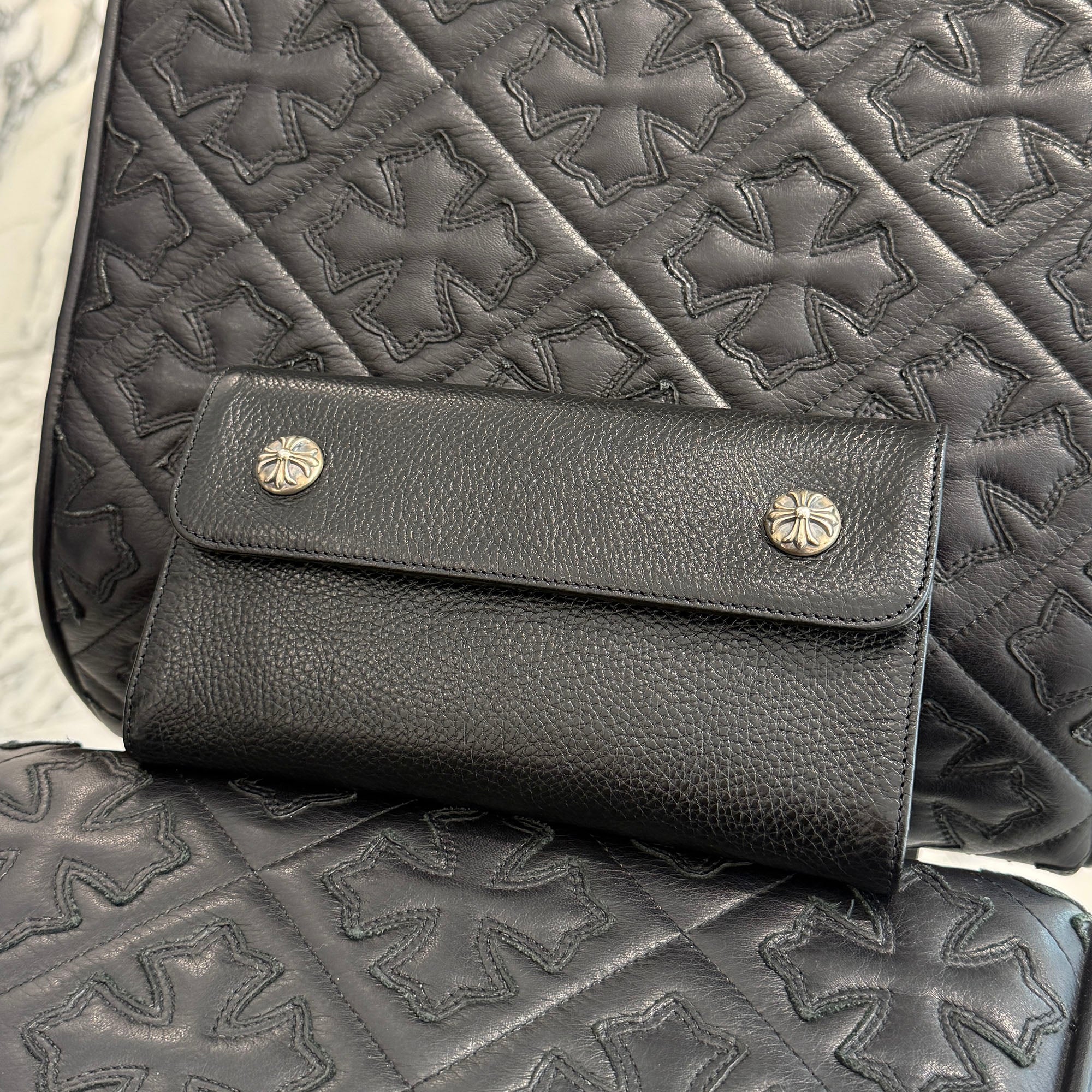 CHROME HEARTS Wave Cross Ball Wallet クロムハーツ ウェーブ クロスボール ウォレット