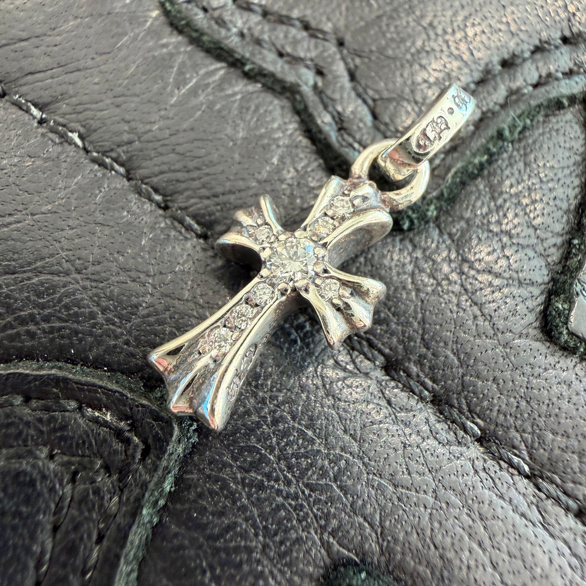 CHROME HEARTS Baby Fat Cross Pave Diamond Pendant Top クロムハーツ ベビーファット クロス パヴェダイヤモンド ペンダントトップ