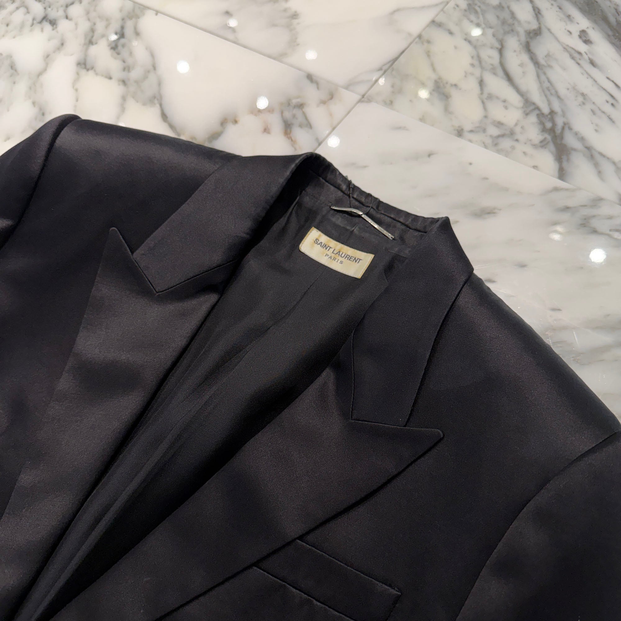 SAINT LAURENT PARIS 2022SS Peaked Lapel 2B Spencer Jacket 684931