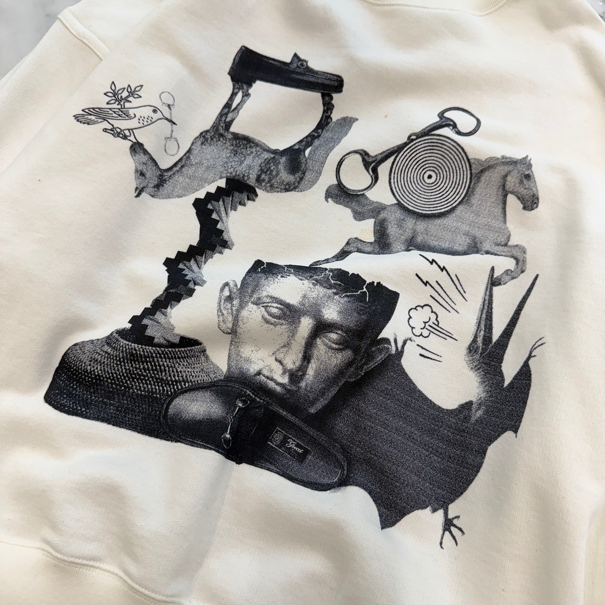 GUCCI 2024AW Heritage Print Cotton Crew Neck Sweatshirt 782757 XJGH5 9095 Size XS グッチ ヘリティッジ プリント コットン クルーネック スウェットシャツ サイズXS