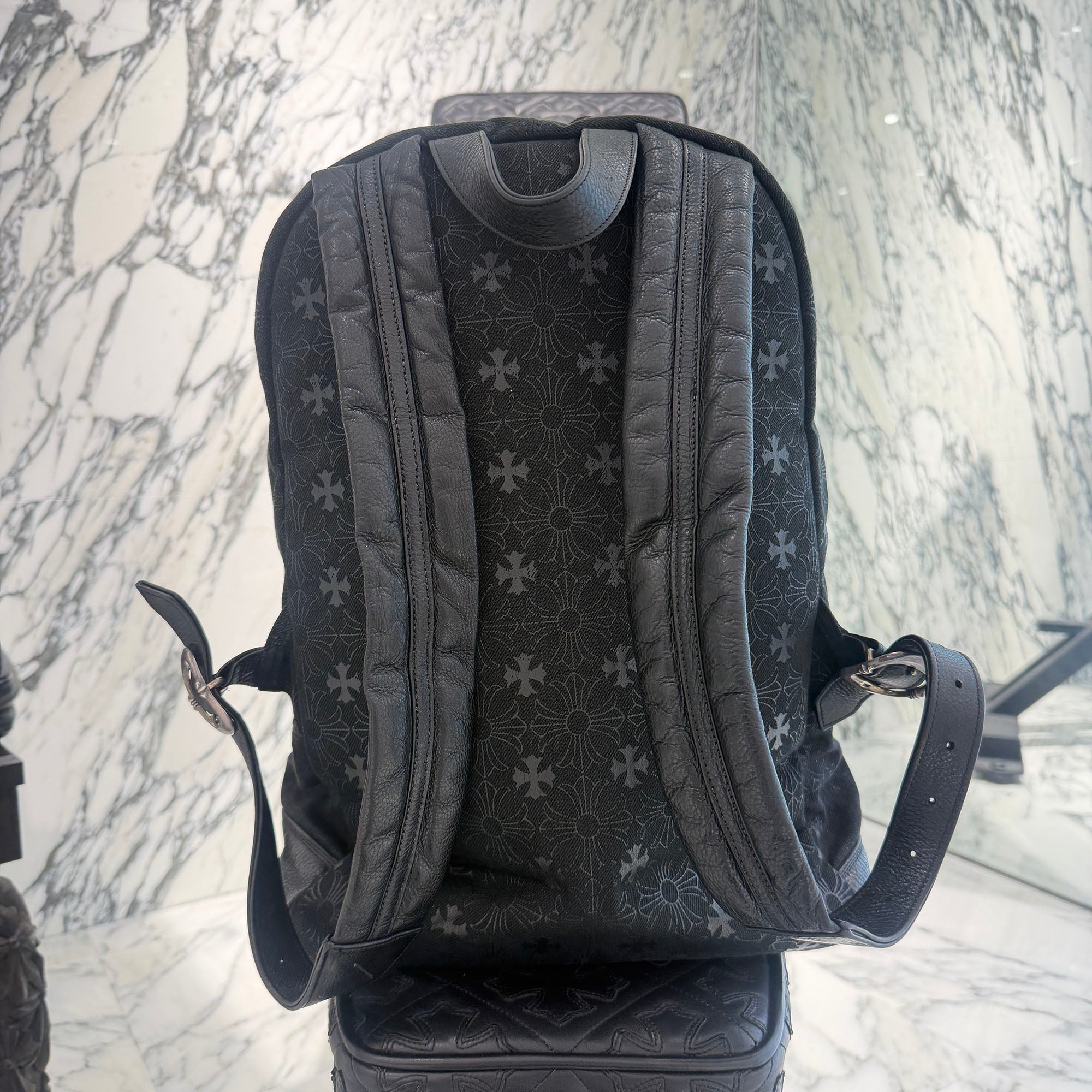 CHROME HEARTS 7TH GRADE DENIM CH Plus Backpack クロムハーツ セブンスグレード デニム CHプラス総柄 バックパック リュックサック