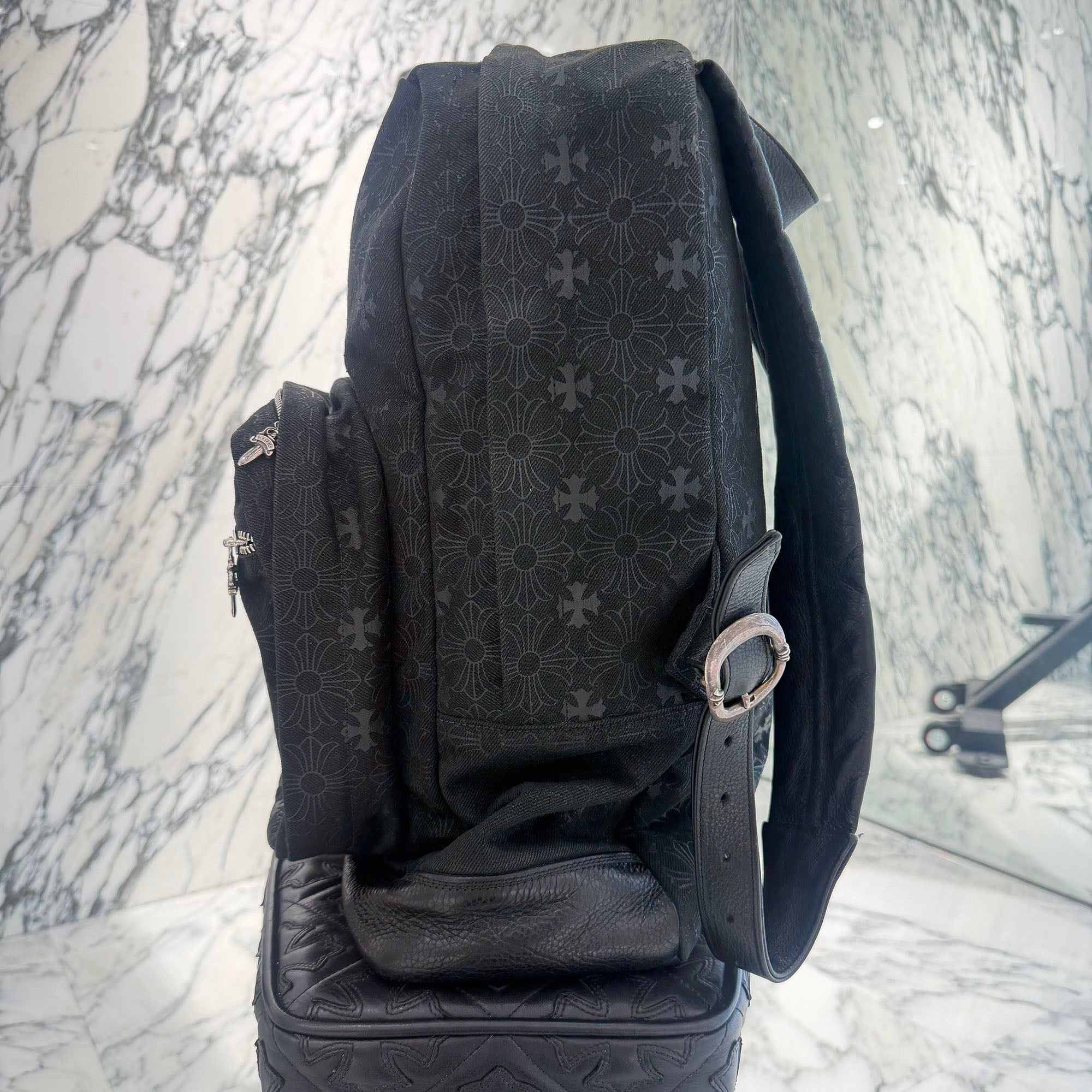CHROME HEARTS 7TH GRADE DENIM CH Plus Backpack クロムハーツ セブンスグレード デニム CHプラス総柄 バックパック リュックサック
