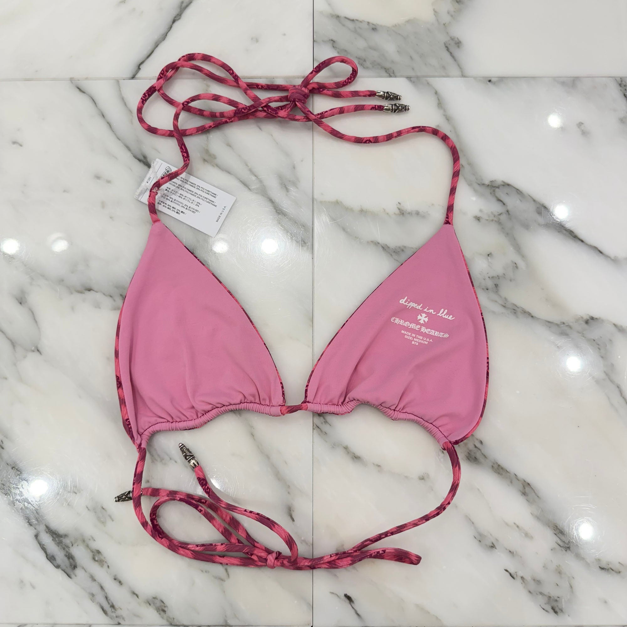 CHROME HEARTS × DIPPED IN BLUE Tiger Vine Dagger Bikini Swimwear