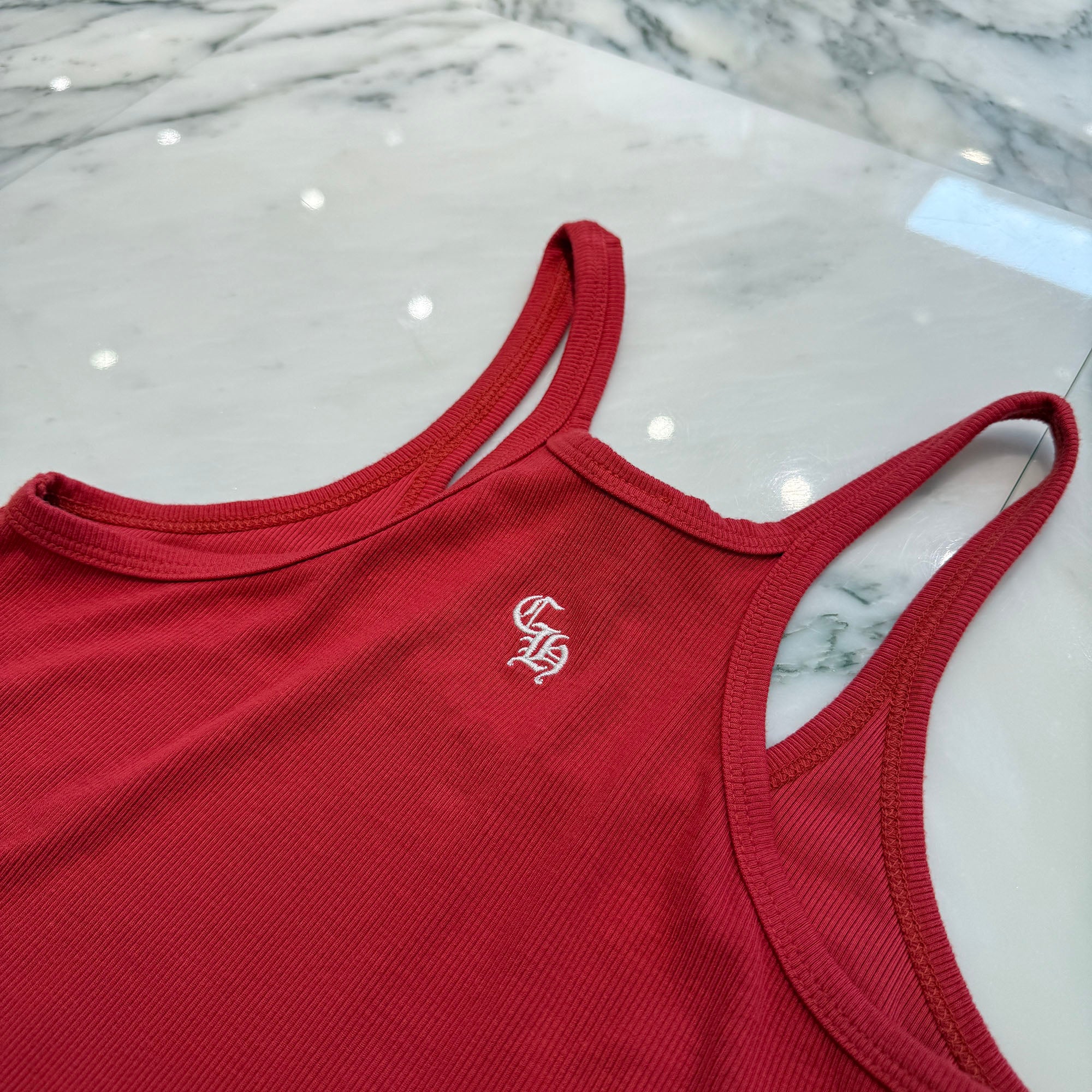 CHROME HEARTS Y NOT CH Logo Embroidery Long Camisole Size XS クロムハーツ ワイノット CHロゴ刺繍 ロングキャミソール サイズXS