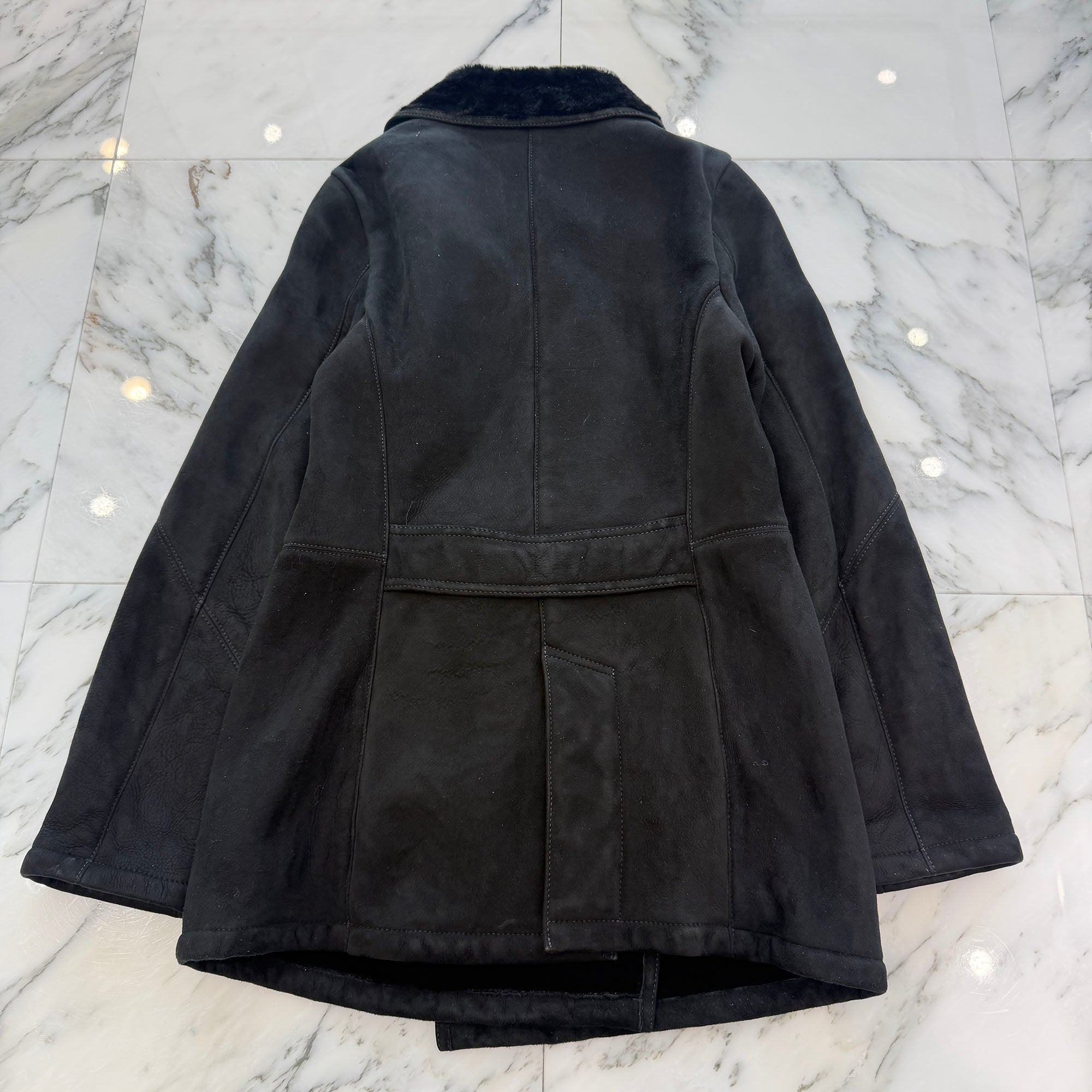 CHROME HEARTS Y NOT BS Flare Button Mouton Coat Size S クロムハーツ ワイノット BSフレア ボタン ムートン コート サイズS