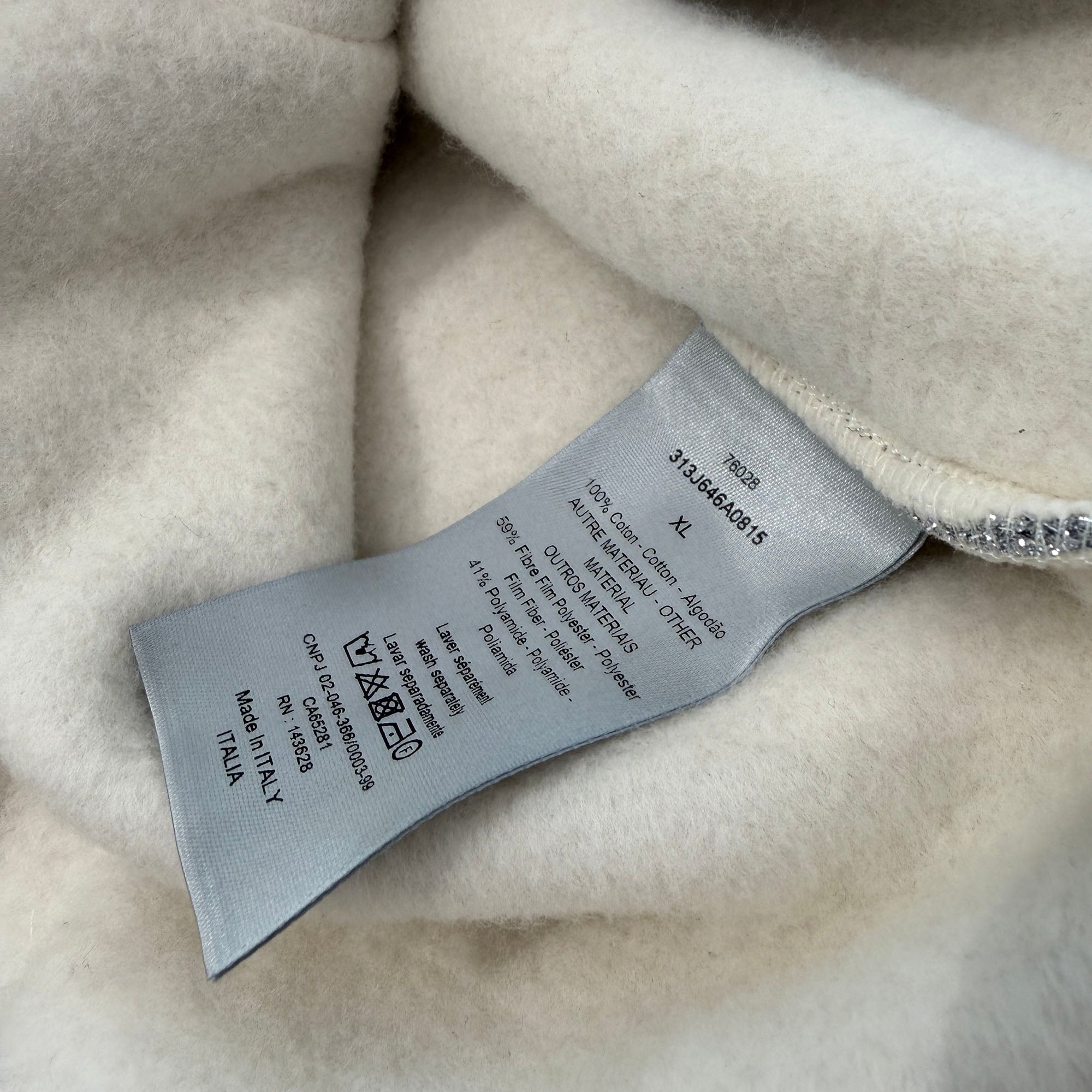 DIOR × ERL 2023SS Glitter Mix Relaxed Fit Pullover Hoodie 313J646A0815 Size XL ディオール×エーアールエル グリッターミックス リラックスフィット プルオーバーフーディ サイズXL