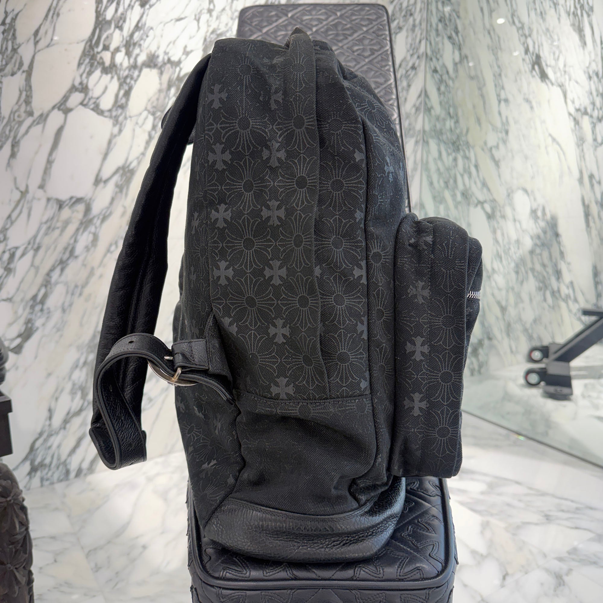 CHROME HEARTS 7TH GRADE DENIM CH Plus Backpack クロムハーツ セブンスグレード デニム CHプラス総柄 バックパック リュックサック