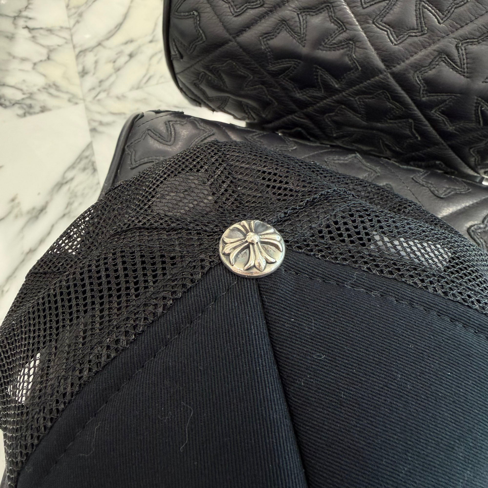 CHROME HEARTS Triple Cross Patch Trucker Cap Size ONE SIZE (51-61) クロムハーツ トリプルクロスパッチ トラッカーキャップ サイズONE SIZE (51-61)