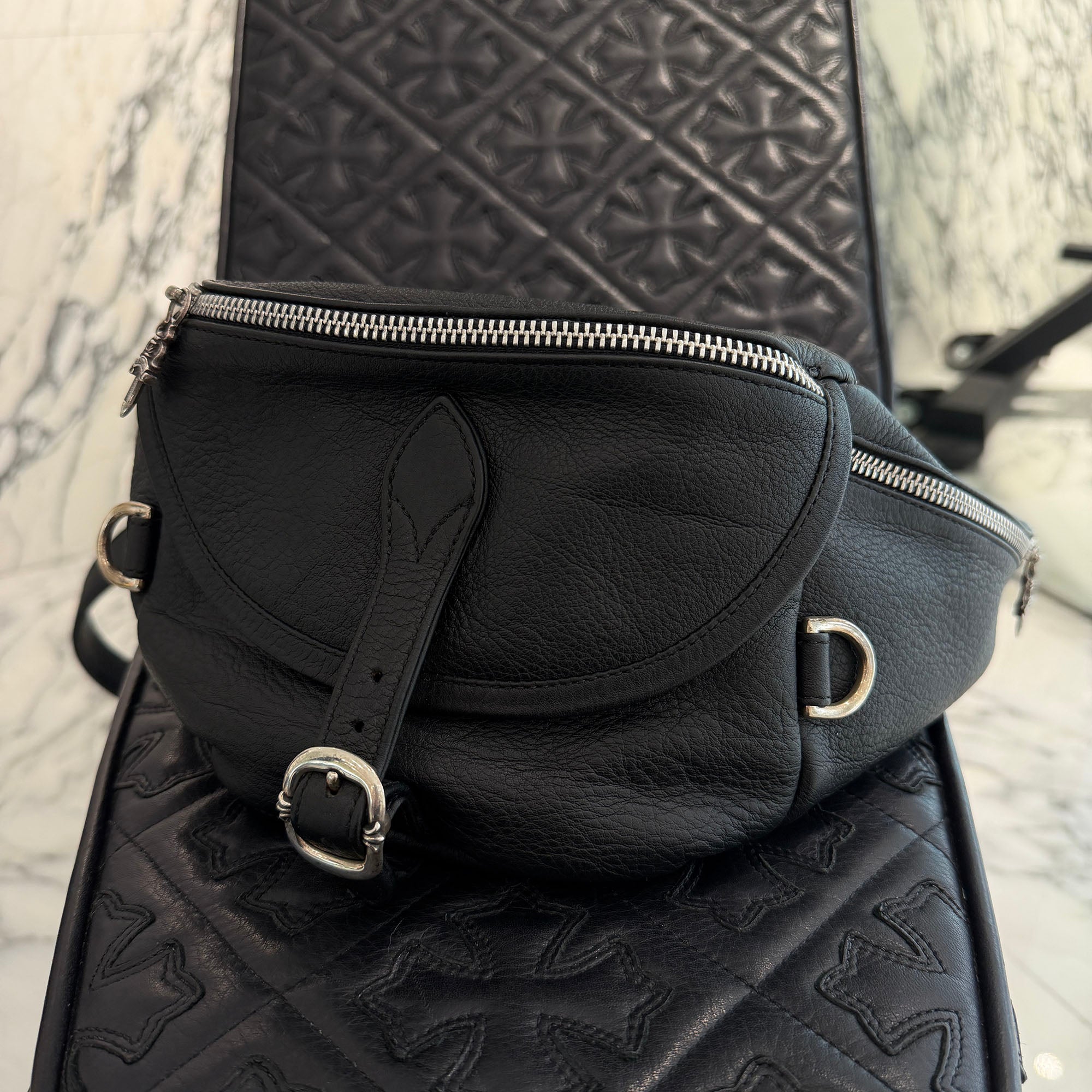 CHROME HEARTS 1 SNAT PACK LEATHER WAIST BAG クロムハーツ 1スナットパック レザー ウェストバッグ