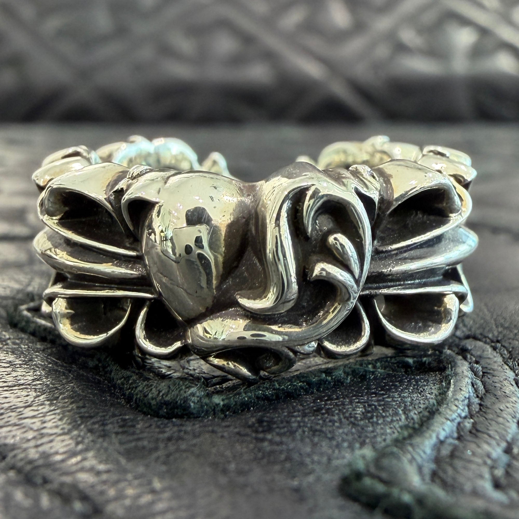 CHROME HEARTS DBL FLRL CRS HEART Ring Size 22号 クロムハーツ