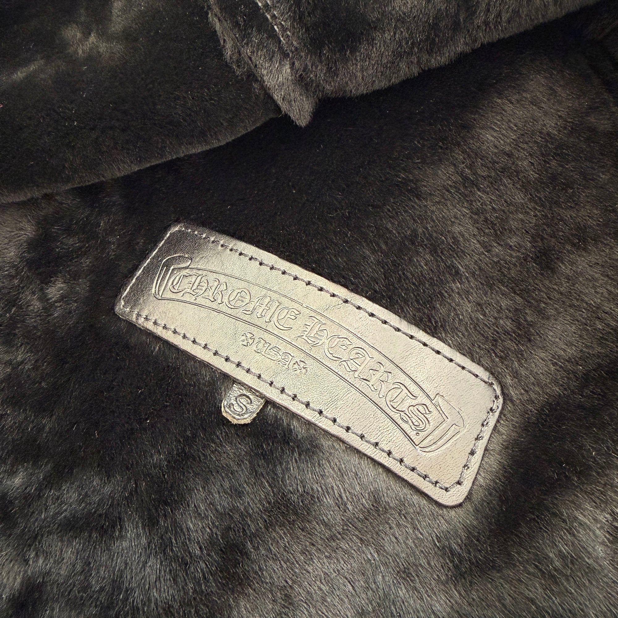 CHROME HEARTS Y NOT BS Flare Button Mouton Coat Size S クロムハーツ ワイノット BSフレア ボタン ムートン コート サイズS