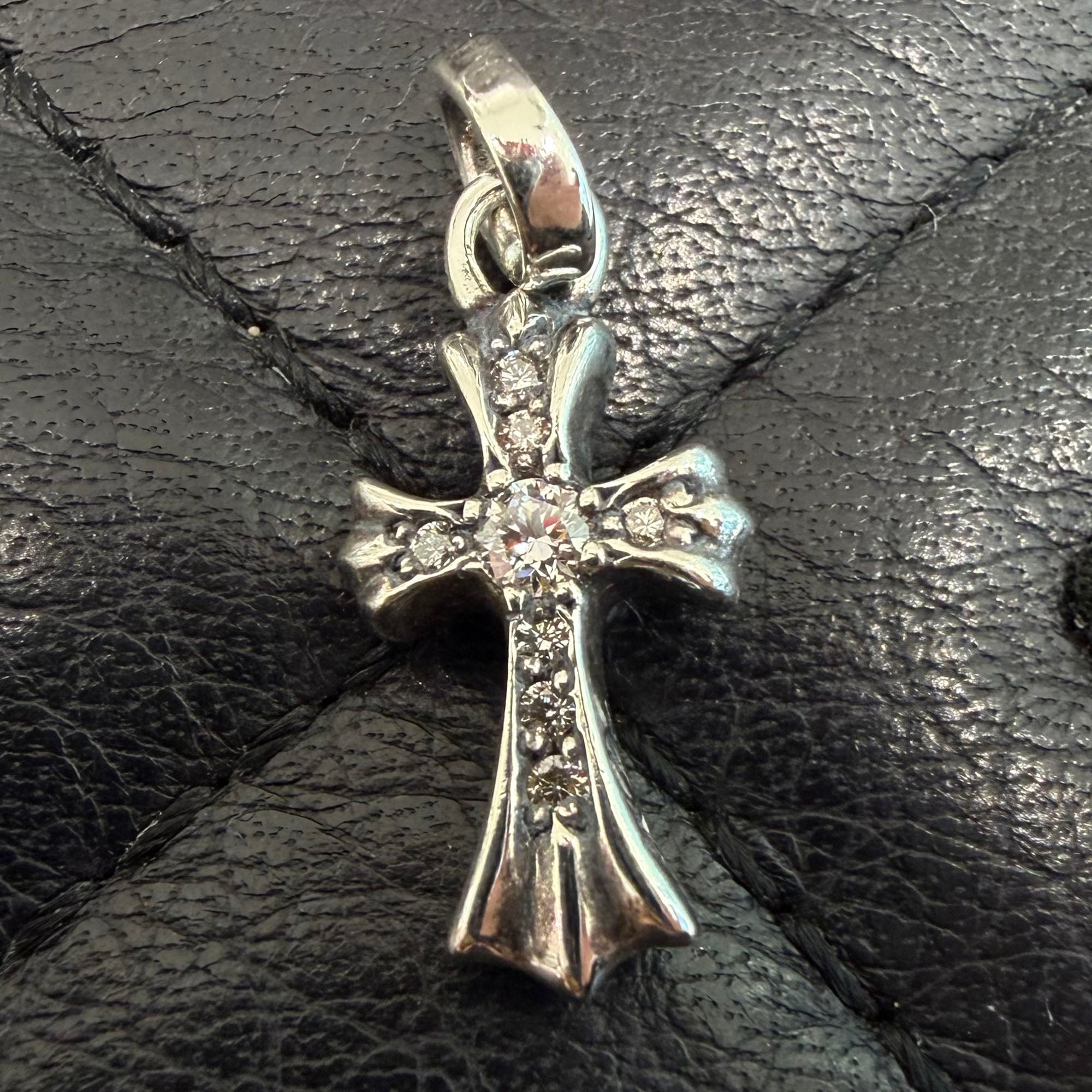 CHROME HEARTS Baby Fat Cross Pave Diamond Pendant Top クロムハーツ ベビーファット クロス パヴェダイヤモンド ペンダントトップ