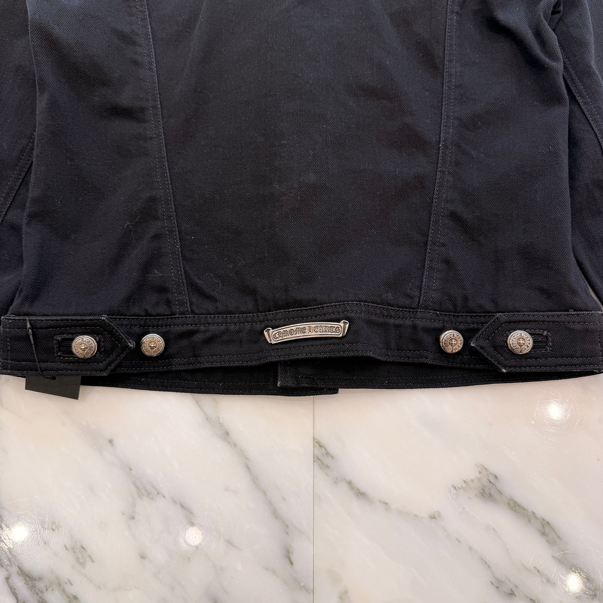 CHROME HEARTS Horseshoe Button Cotton Denim Jacket Size S クロムハーツ ホースシューボタン コットンデニムジャケット サイズS