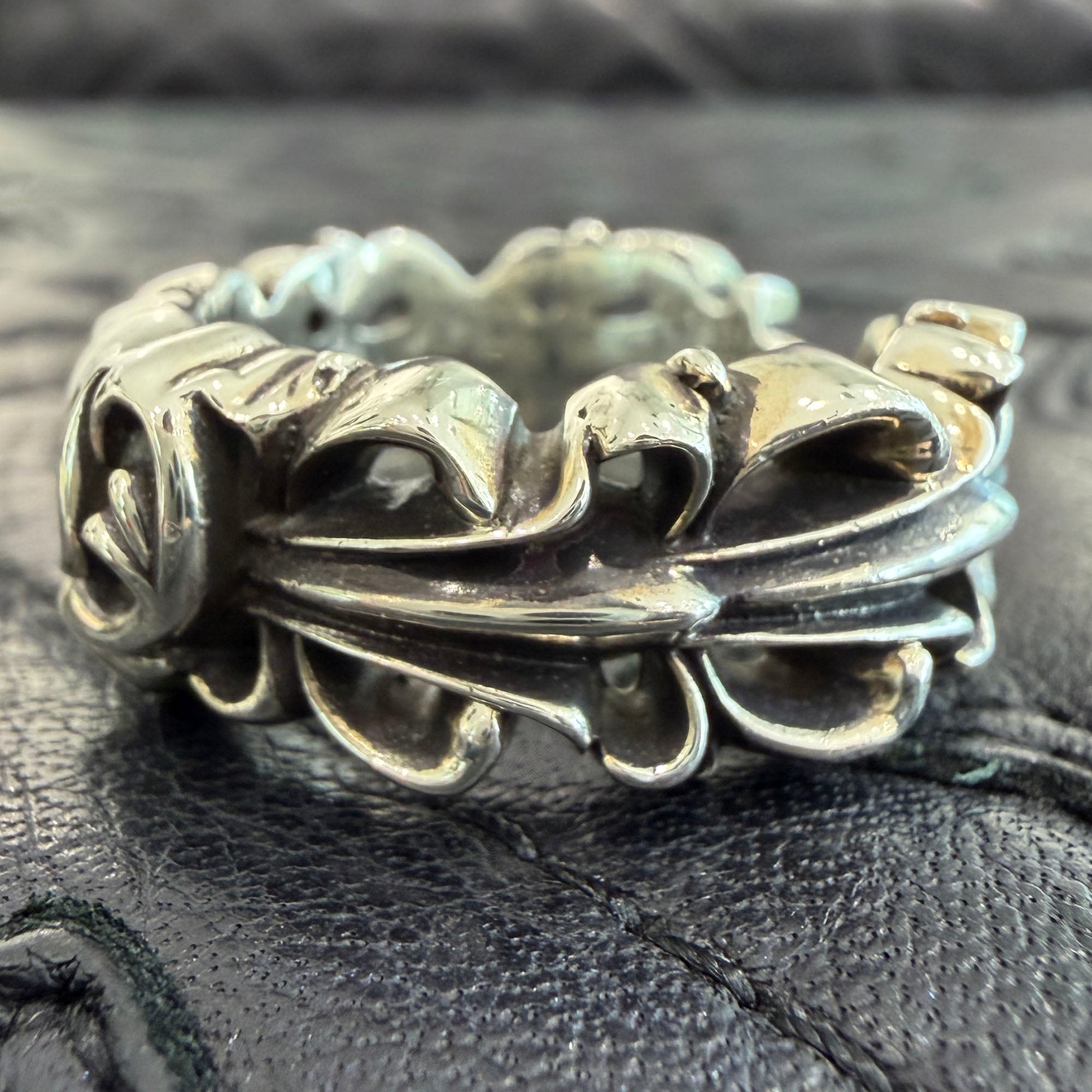 CHROME HEARTS DBL FLRL CRS HEART Ring Size 22号 クロムハーツ ダブルフローラルクロス ハート リング シルバー925 サイズ22号