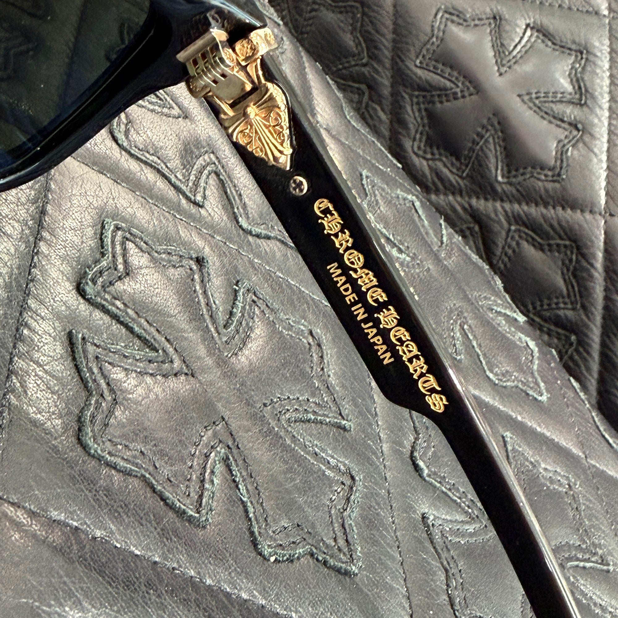 CHROME HEARTS BOX-OFFICER Sunglasses Emerald Dagger Size 55口20-140 クロムハーツ ボックスオフィサー サングラス エメラルドダガー サイズ55口20-140