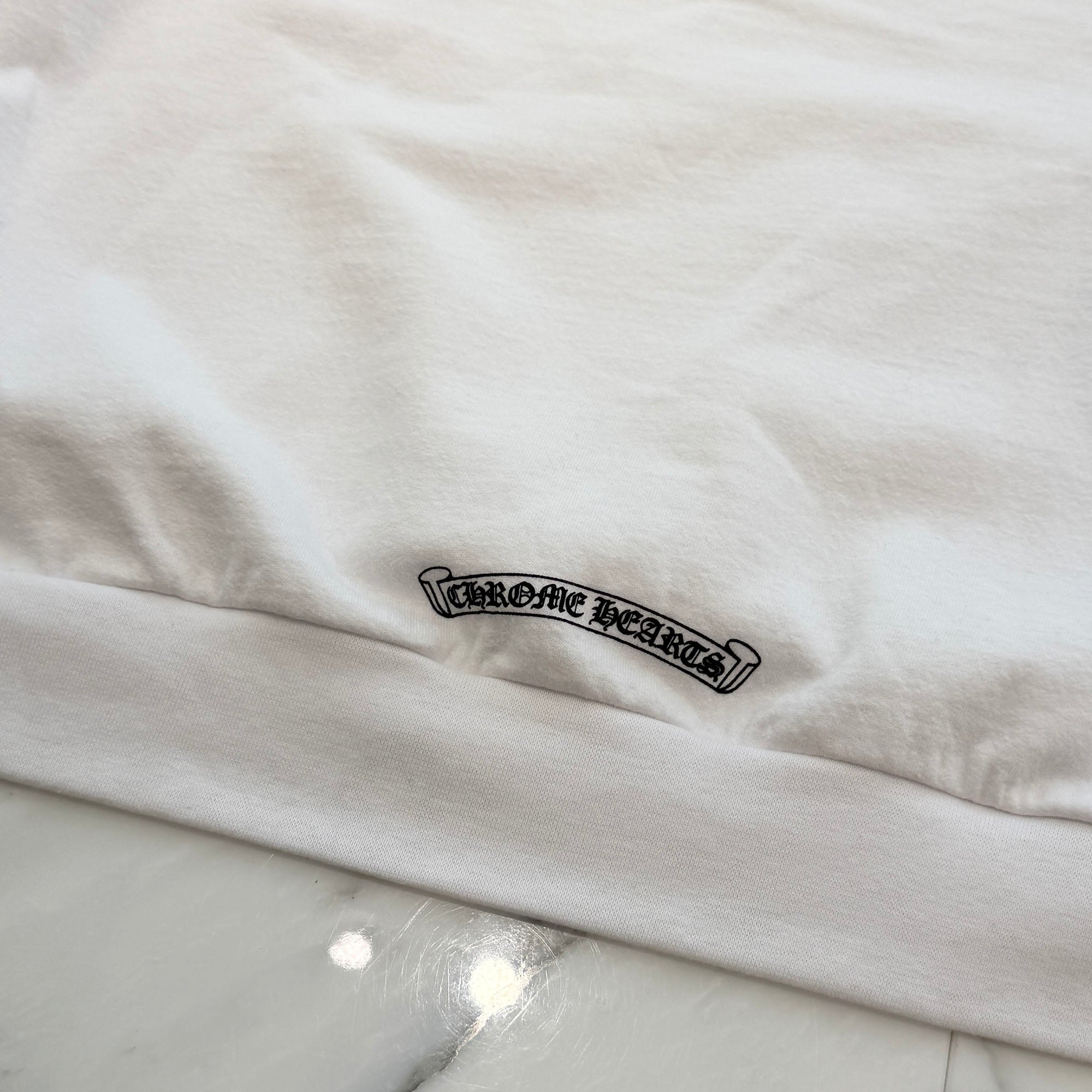CHROME HEARTS Vertical Logo Pullover Hoodie Size M クロムハーツ ヴァーティカルロゴ プルオーバーフーディー サイズM