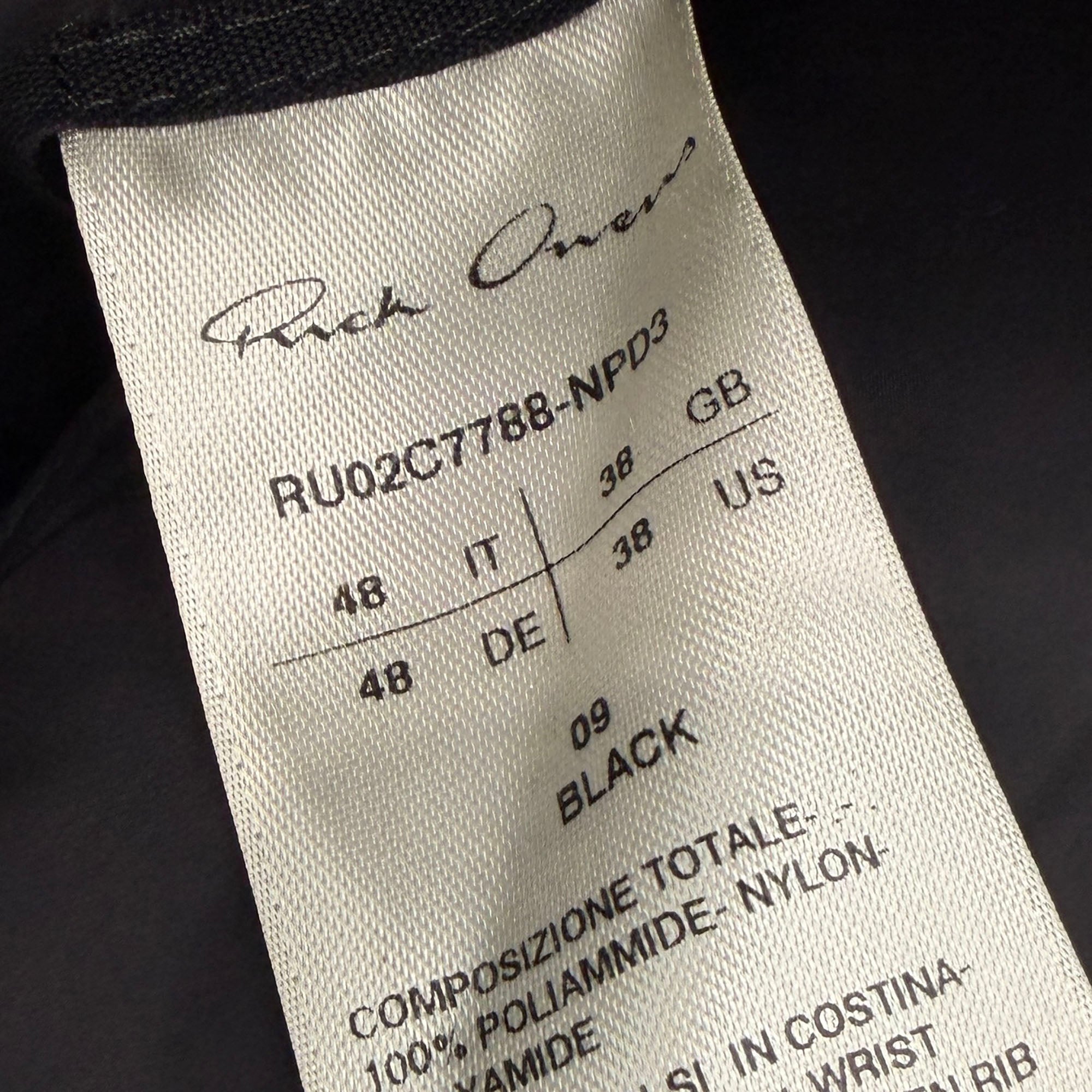 Rick Owens 2023AW Flight Down Jacket RU02C7788-NPD3 Size 48 リックオウェンス フライト ダウンジャケット サイズ48