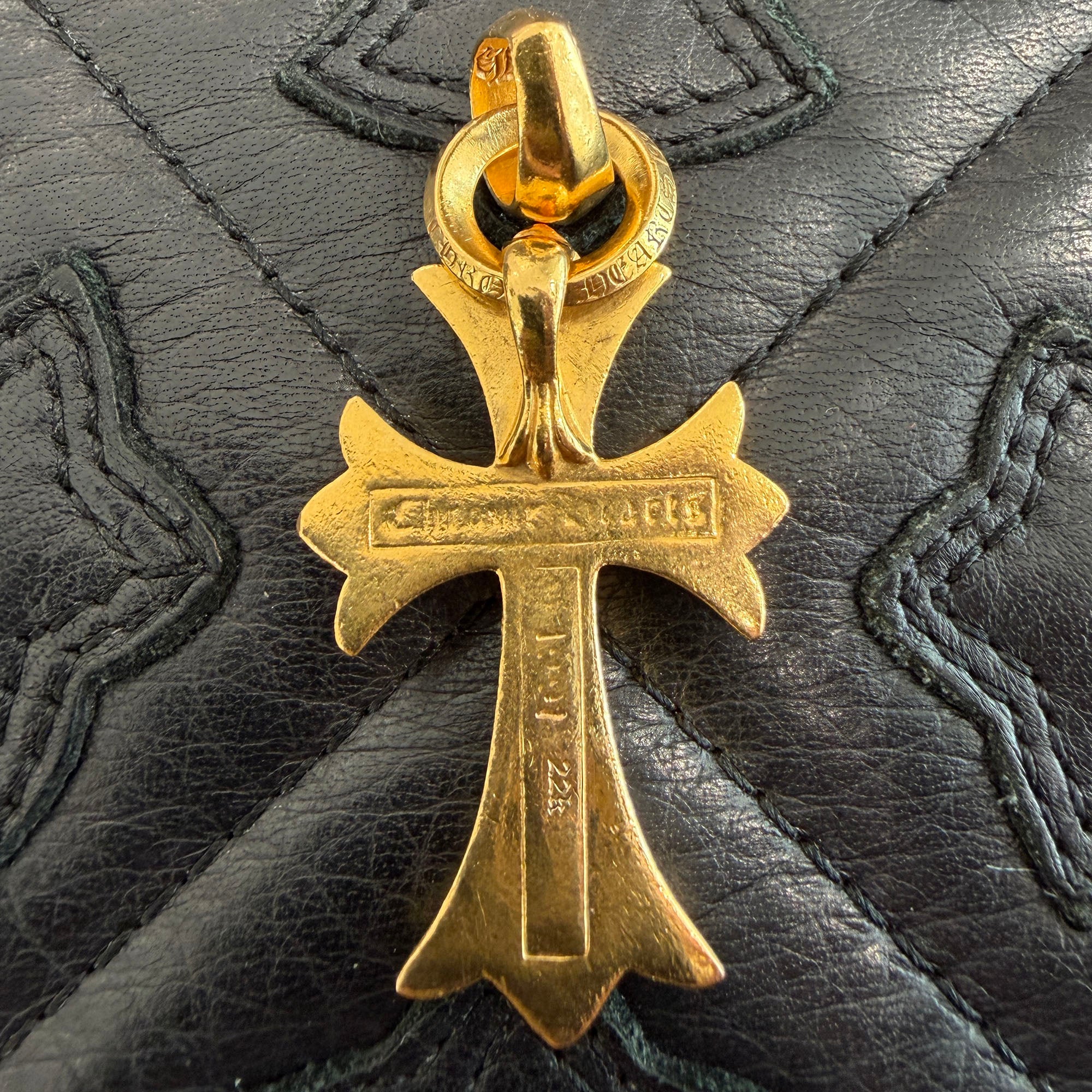 CHROME HEARTS 22K Small CH Cross Pave Diamond With Bail Pendent Top クロムハーツ 22K スモール CHクロス パヴェダイヤモンド ウィズ ベイル ペンダントトップ