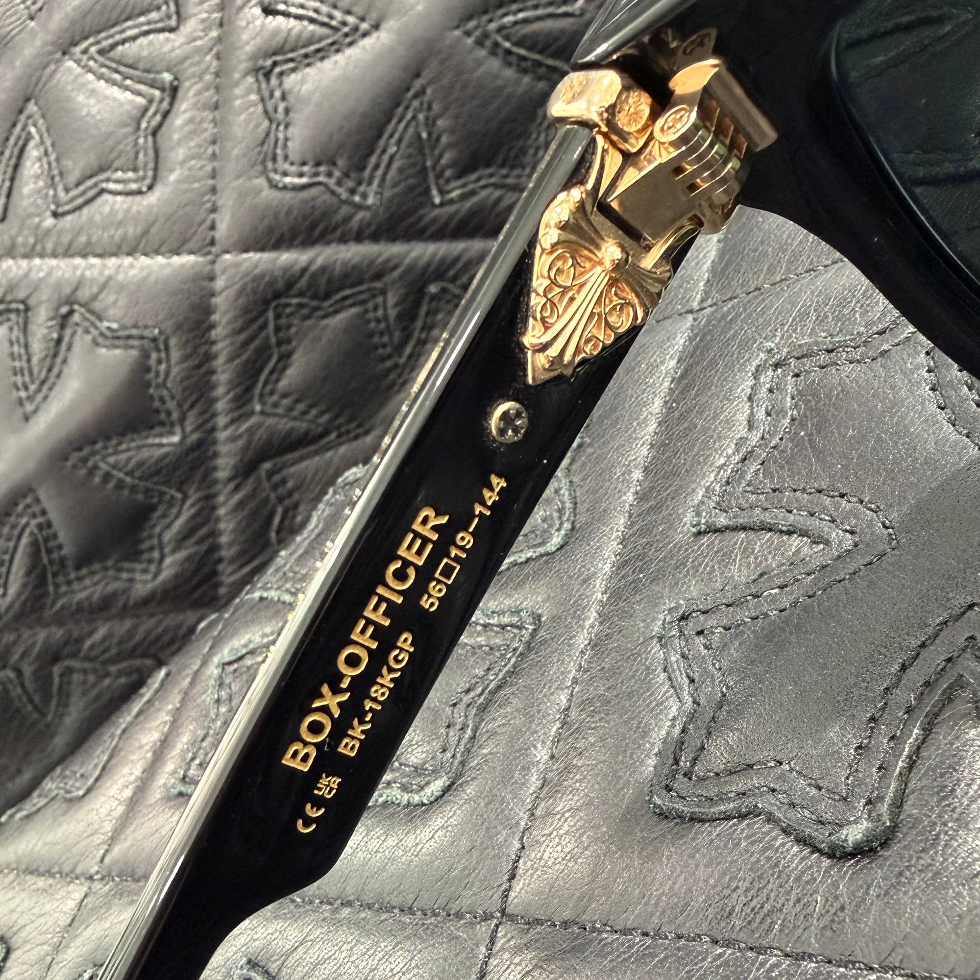 CHROME HEARTS BOX-OFFICER Sunglasses Emerald Dagger Size 55口20-140 クロムハーツ ボックスオフィサー サングラス エメラルドダガー サイズ55口20-140