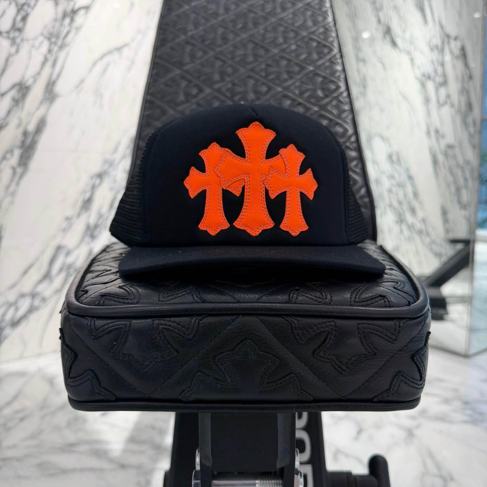 CHROME HEARTS Triple Cross Patch Trucker Cap Size ONE SIZE (51-61