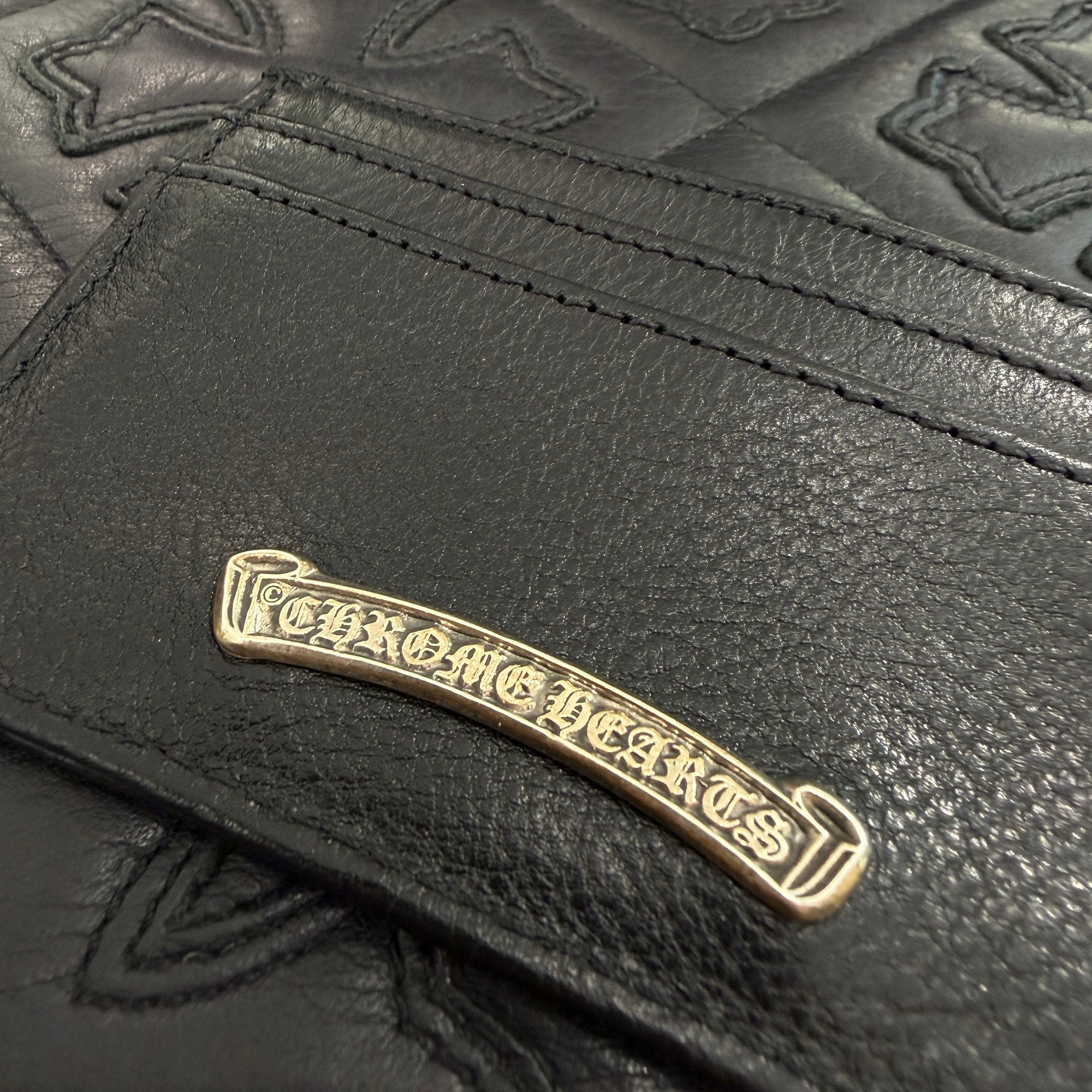 CHROME HEARTS Scroll Double Side Leather Card Case クロムハーツ スクロール ダブルサイド レザーカードケース