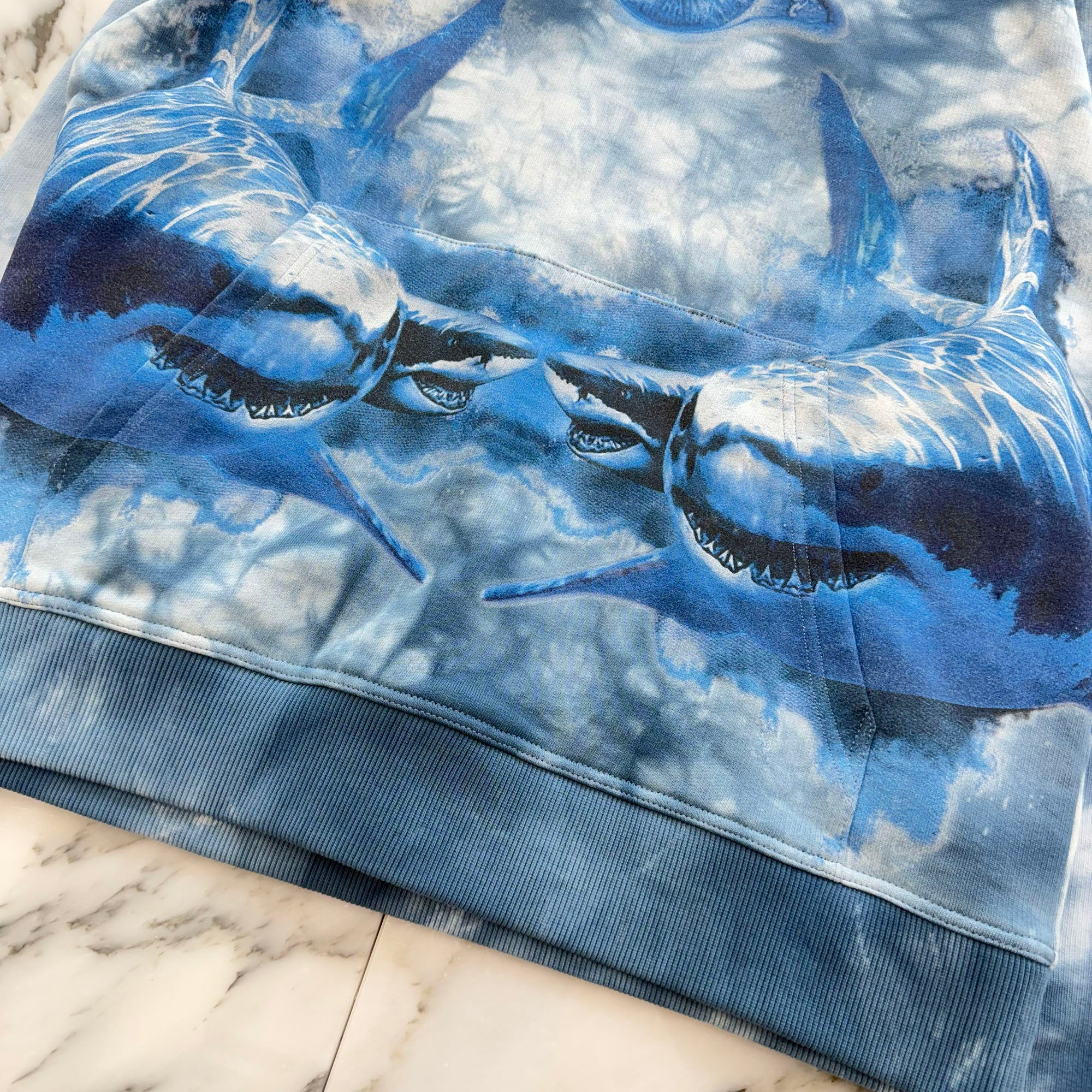 BURBERRY 2021SS Shark Logo Tie Dye Pullover Hoodie 8040782 Size S バーバリー シャークロゴ タイダイプルオーバーフーディー サイズS