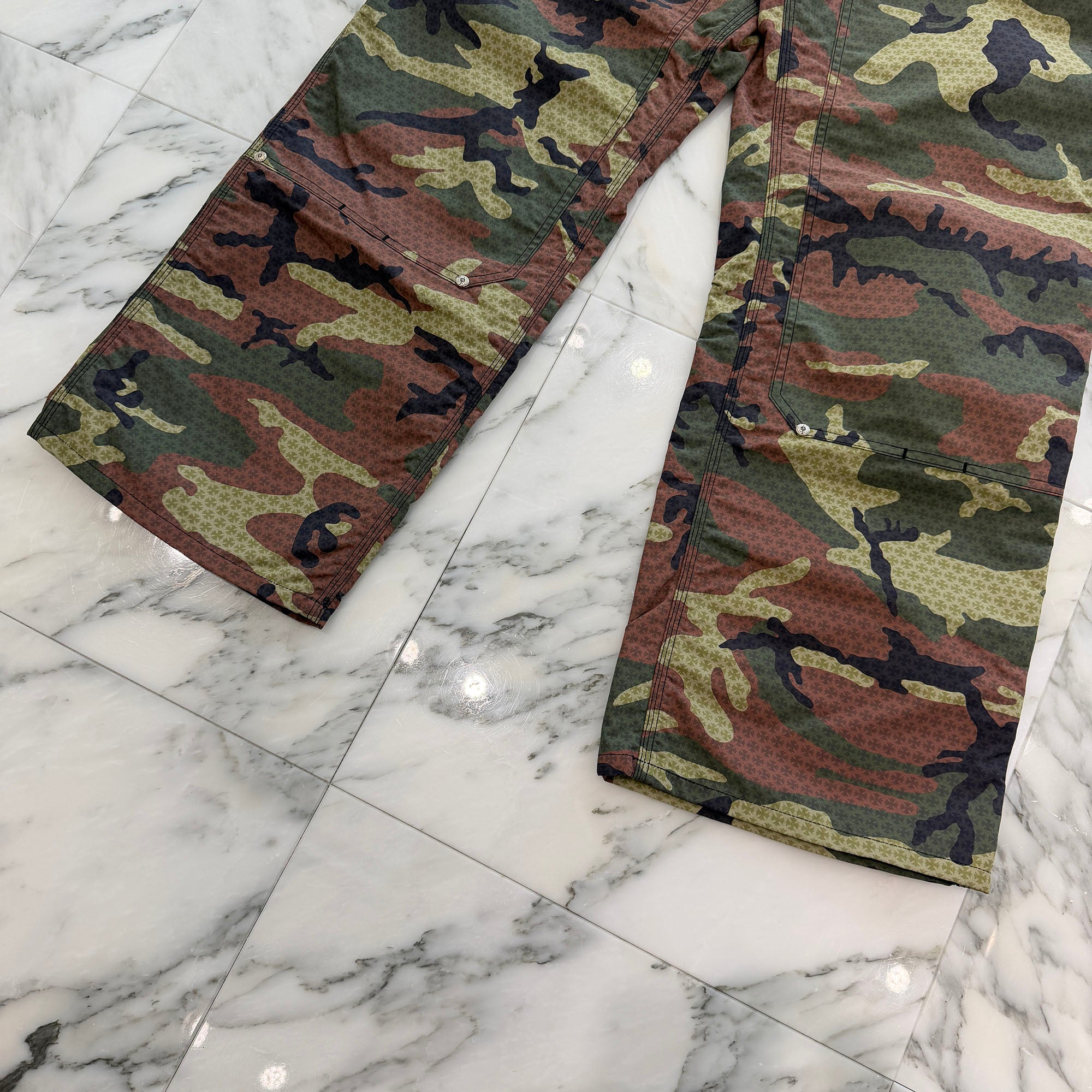 CHROME HEARTS クロムハーツ パンツ CARPENTER クロスボール カーペンター CHROME HEARTS Carpenter Cross Ball Button Camo Nylon Pants Size 36
