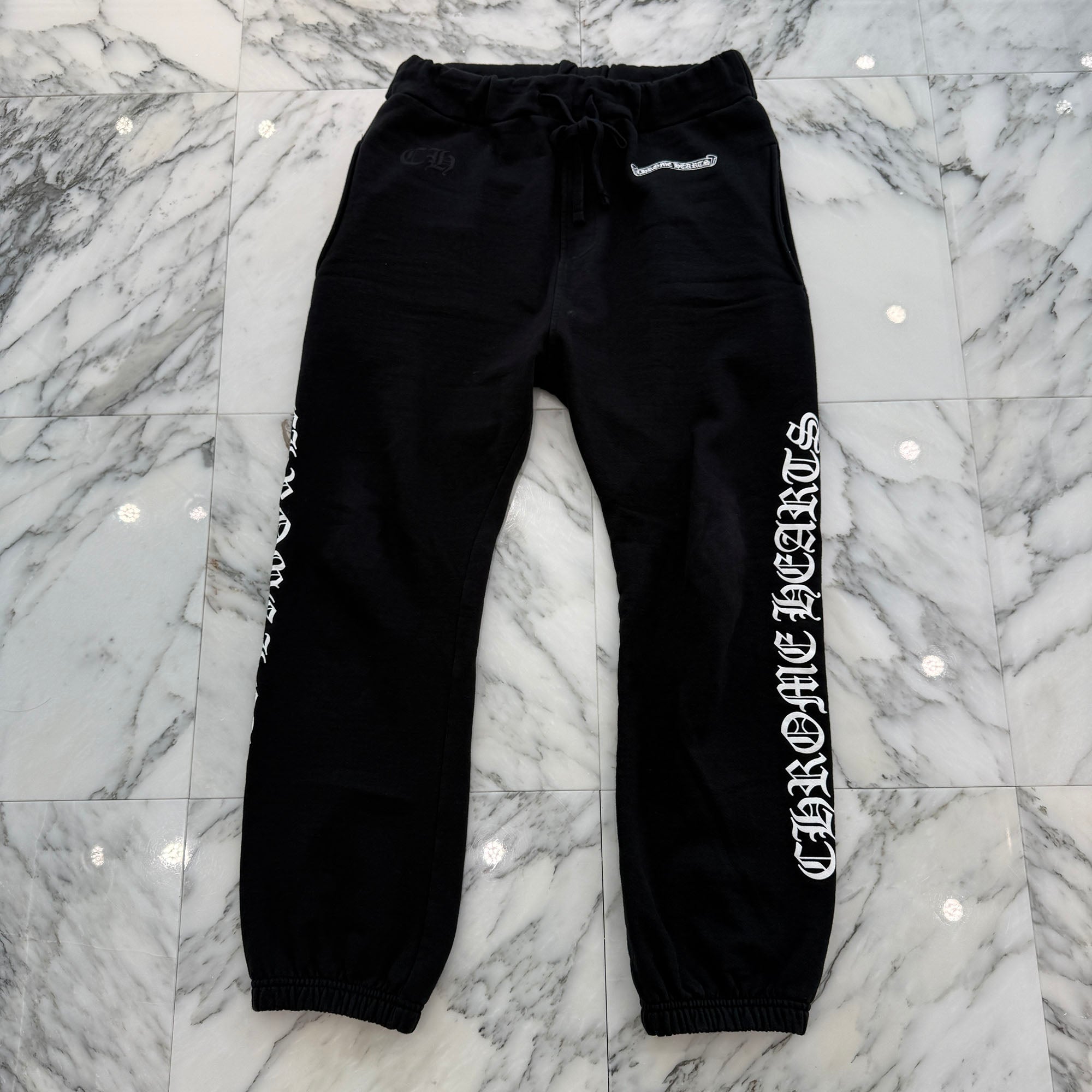 CHROME HEARTS Scroll Side Logo Sweat Long Pants Size S クロムハーツ ホースシュー サイドロゴ スウェットロングパンツ サイズS