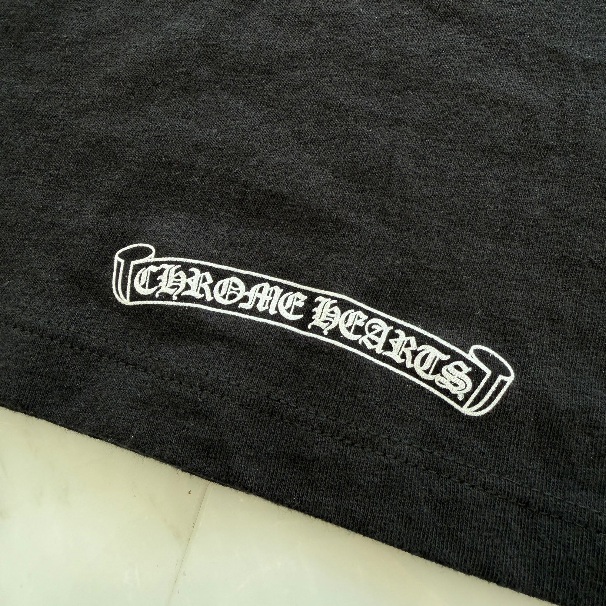 CHROME HEARTS Back Horseshoe Print Ringer Tee Size S クロムハーツ バックホースシュープリント リンガーTシャツ サイズS