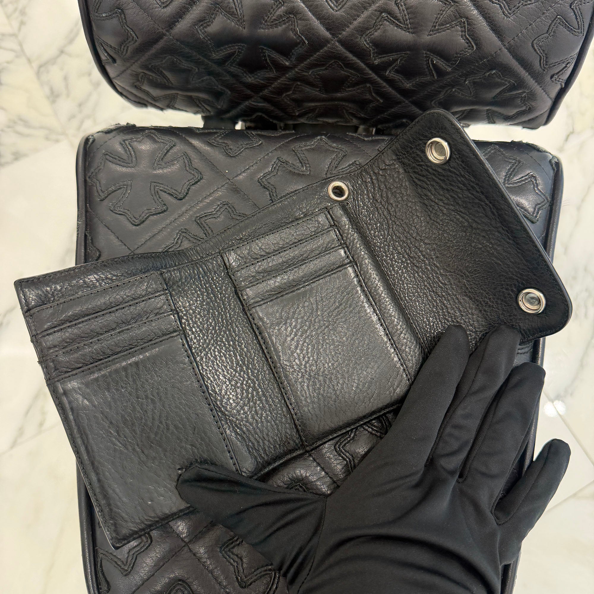 CHROME HEARTS Wave Mini Cross Ball Wallet クロムハーツ ウェーブ ミニ クロスボール ウォレット