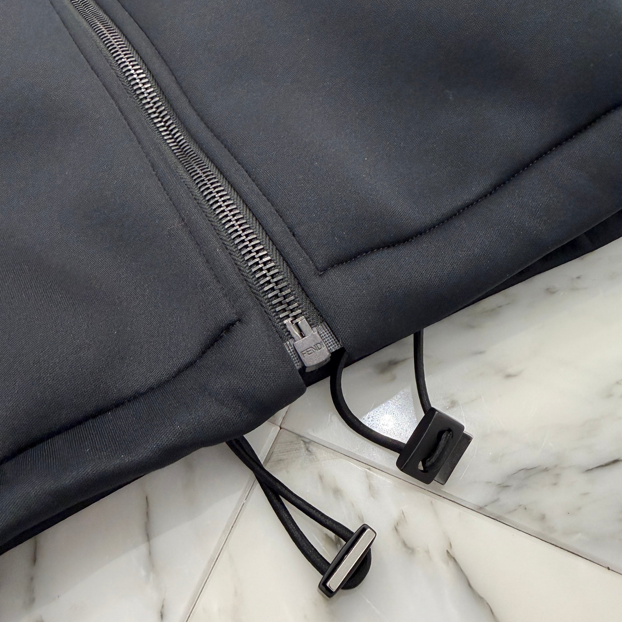 FENDI 2020SS FF Inner Logo Neoprene Zip Up Hoodie FAF562 AAY1 Size S フェンディ FFインナーロゴ ネオプレン ジップアップフーディ サイズS