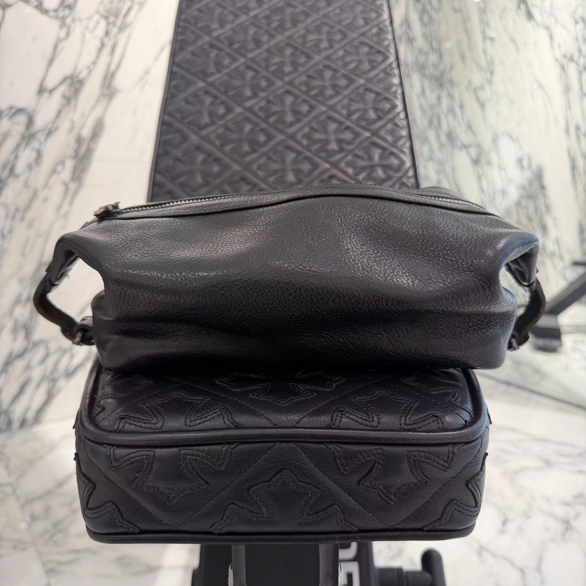 CHROME HEARTS Shaving Leather Bag クロムハーツ シェービング レザーバッグ