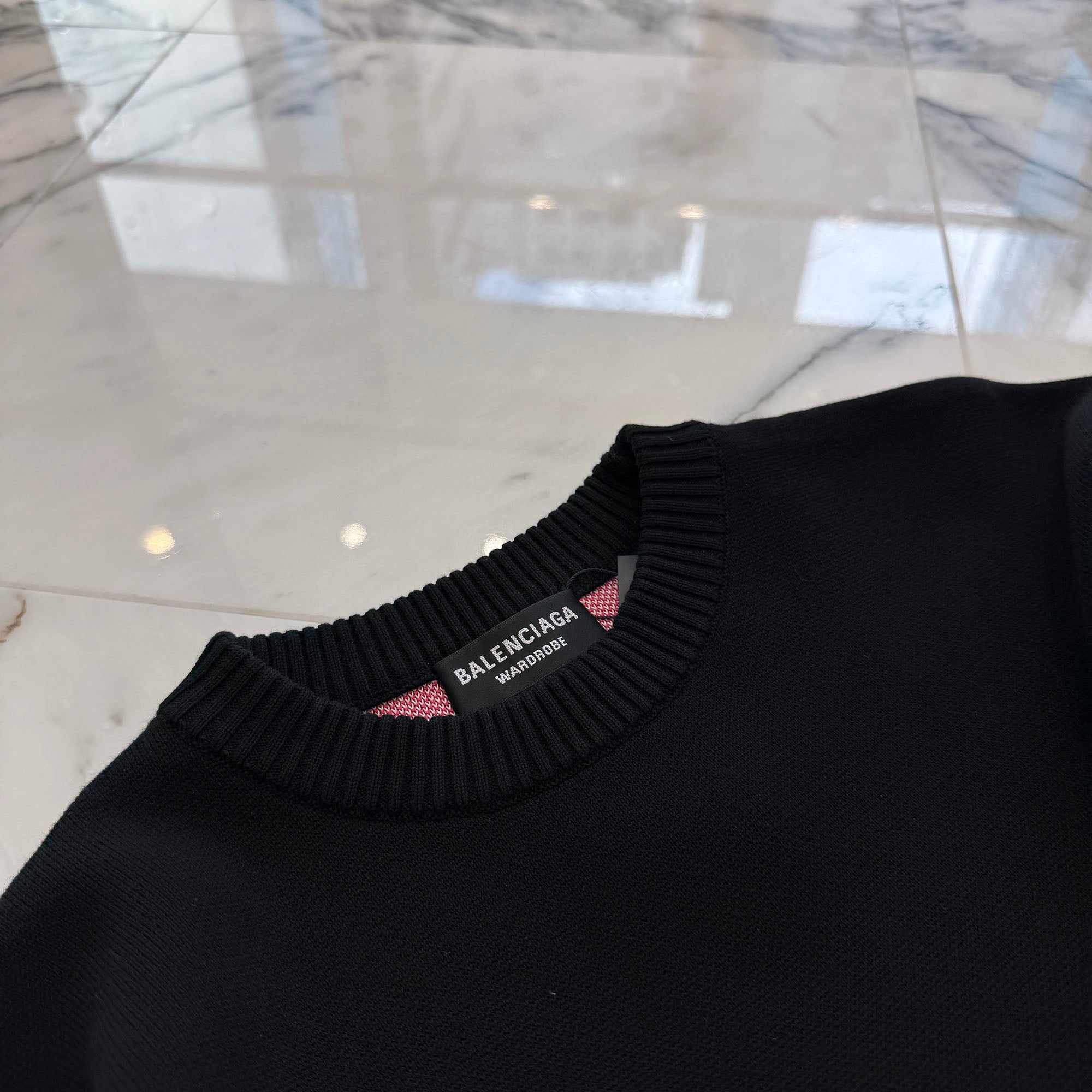 BALENCIAGA 2023AW Political Campaign Logo Cotton Sweater 675292 T3176 Size M バレンシアガ ポリティカル キャンペーンロゴ コットン セーター サイズM
