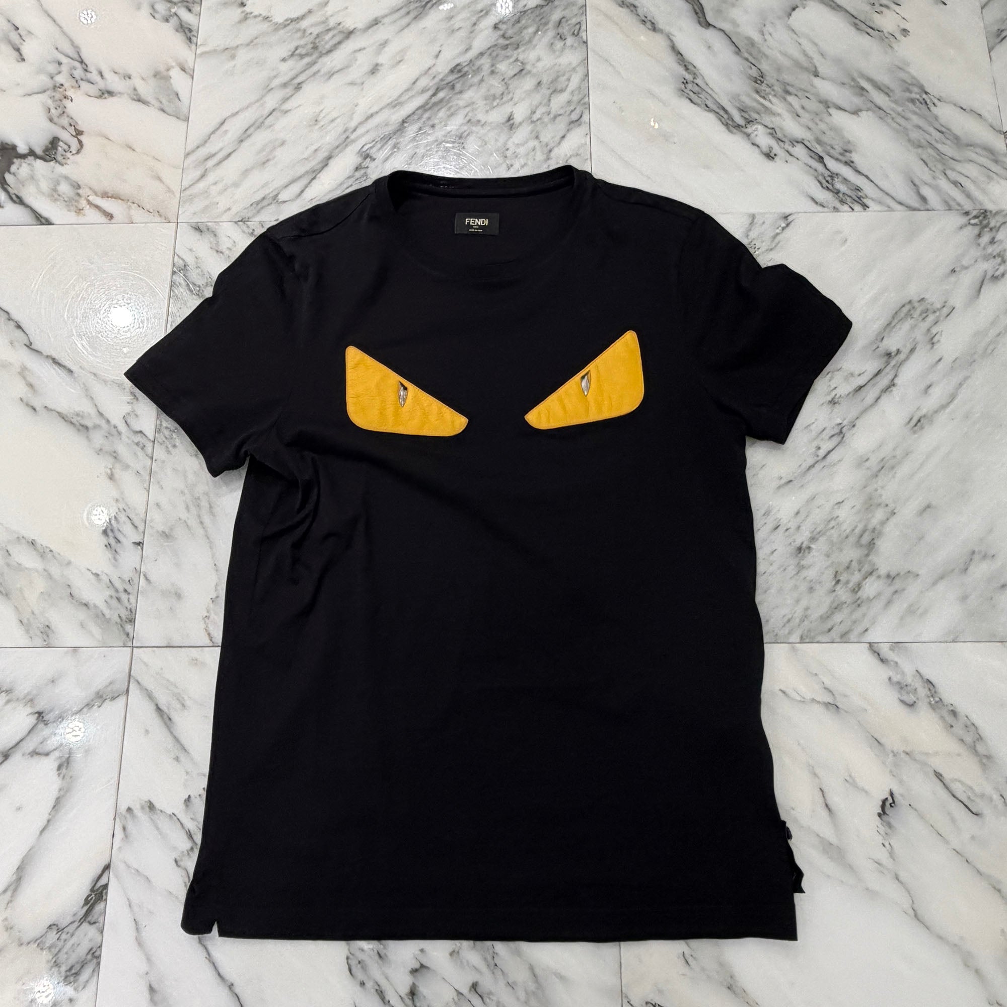 FENDI 2020SS Bag Bugs Monster Eye Tee FY0722 94T Size 46 フェンディ バグバグス モンスターアイ Tシャツ サイズ46