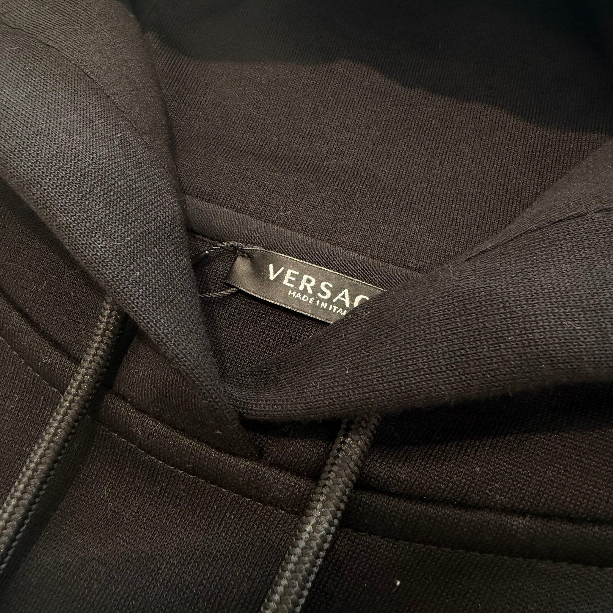 VERSACE 2019SS Multicolor Logo Embroidered Pullover Hoodie 1003130 1A01812 Size 40 ヴェルサーチェ マルチカラー ロゴ刺繍 プルオーバー フーディ サイズ40