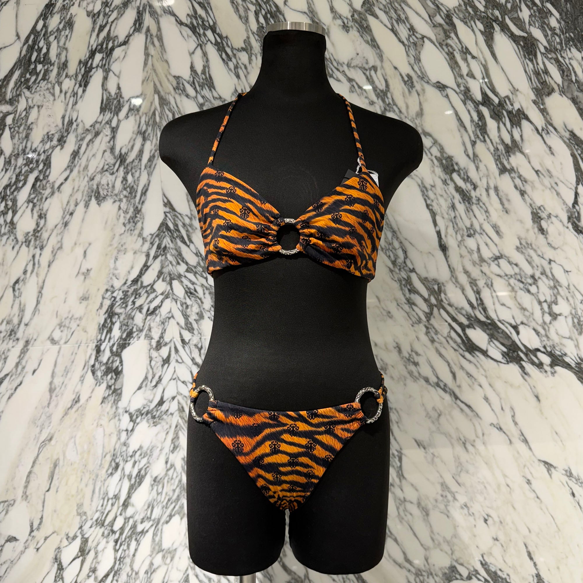 CHROME HEARTS × DIPPED IN BLUE Tiger Vine Dagger Bikini Swimwear