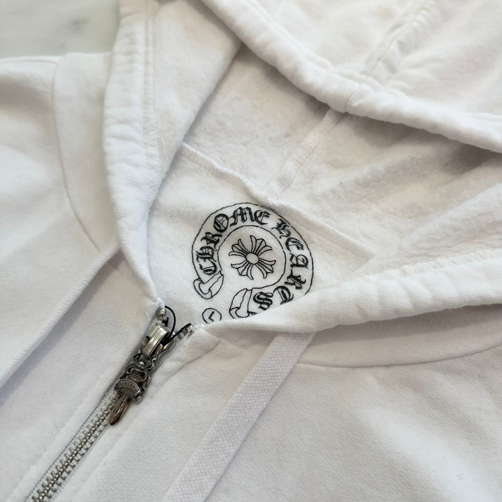 CHROME HEARTS CH Plus Floral Cross Zip Up Hoodie Size L クロムハーツ CHプラス フローラルクロス ジップアップフーディ サイズL