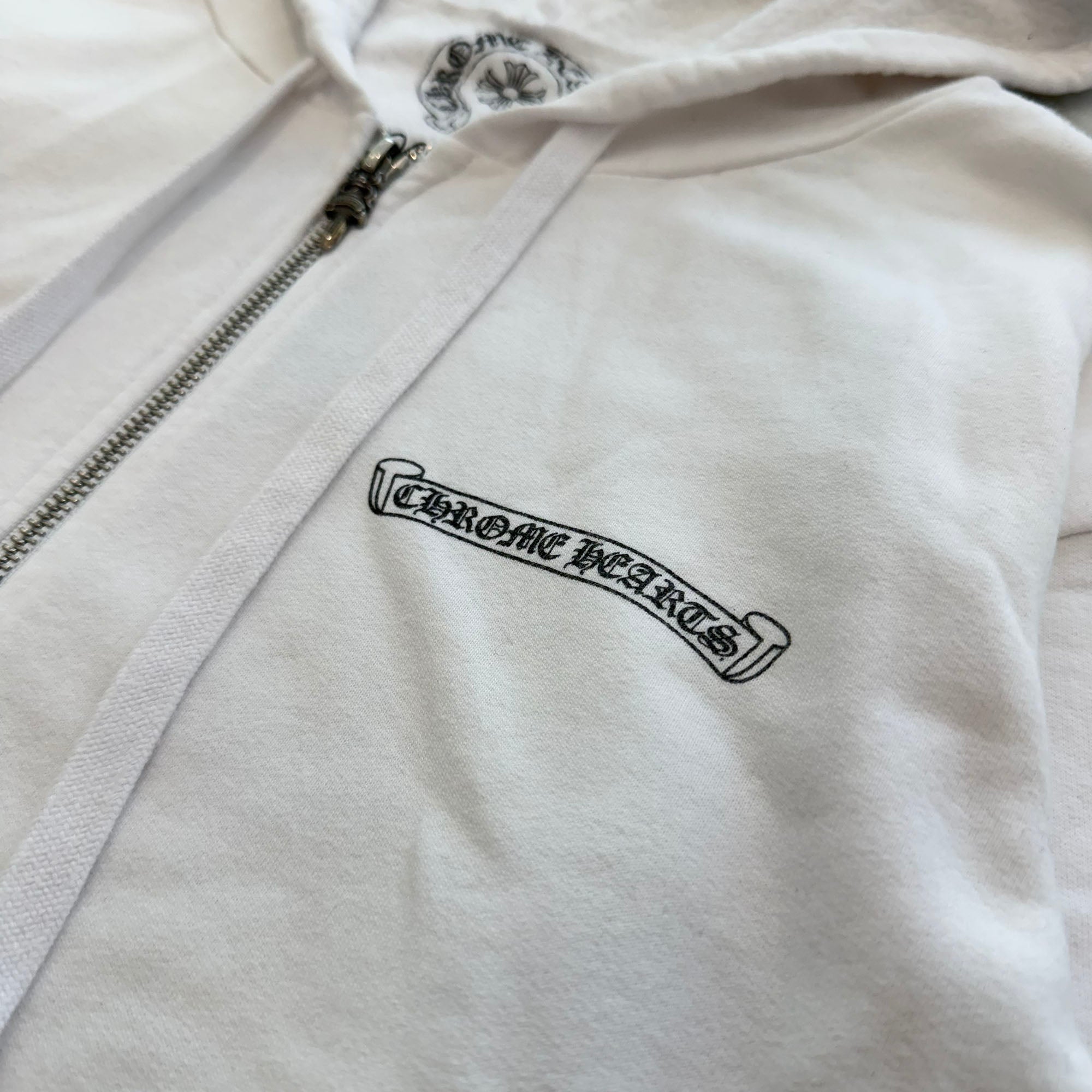 CHROME HEARTS CH Plus Floral Cross Zip Up Hoodie Size L クロムハーツ CHプラス フローラルクロス ジップアップフーディ サイズL