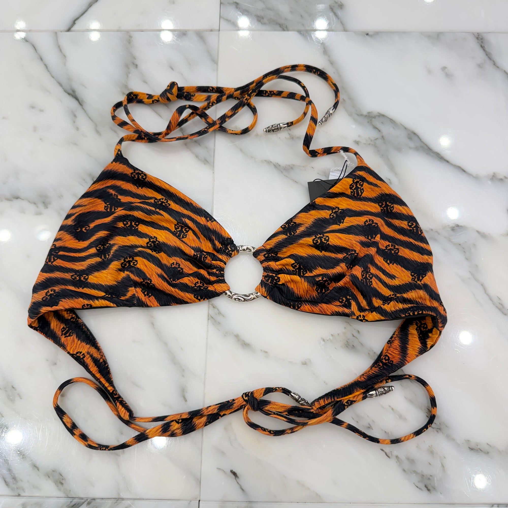 CHROME HEARTS × DIPPED IN BLUE Tiger Vine Dagger Bikini Swimwear