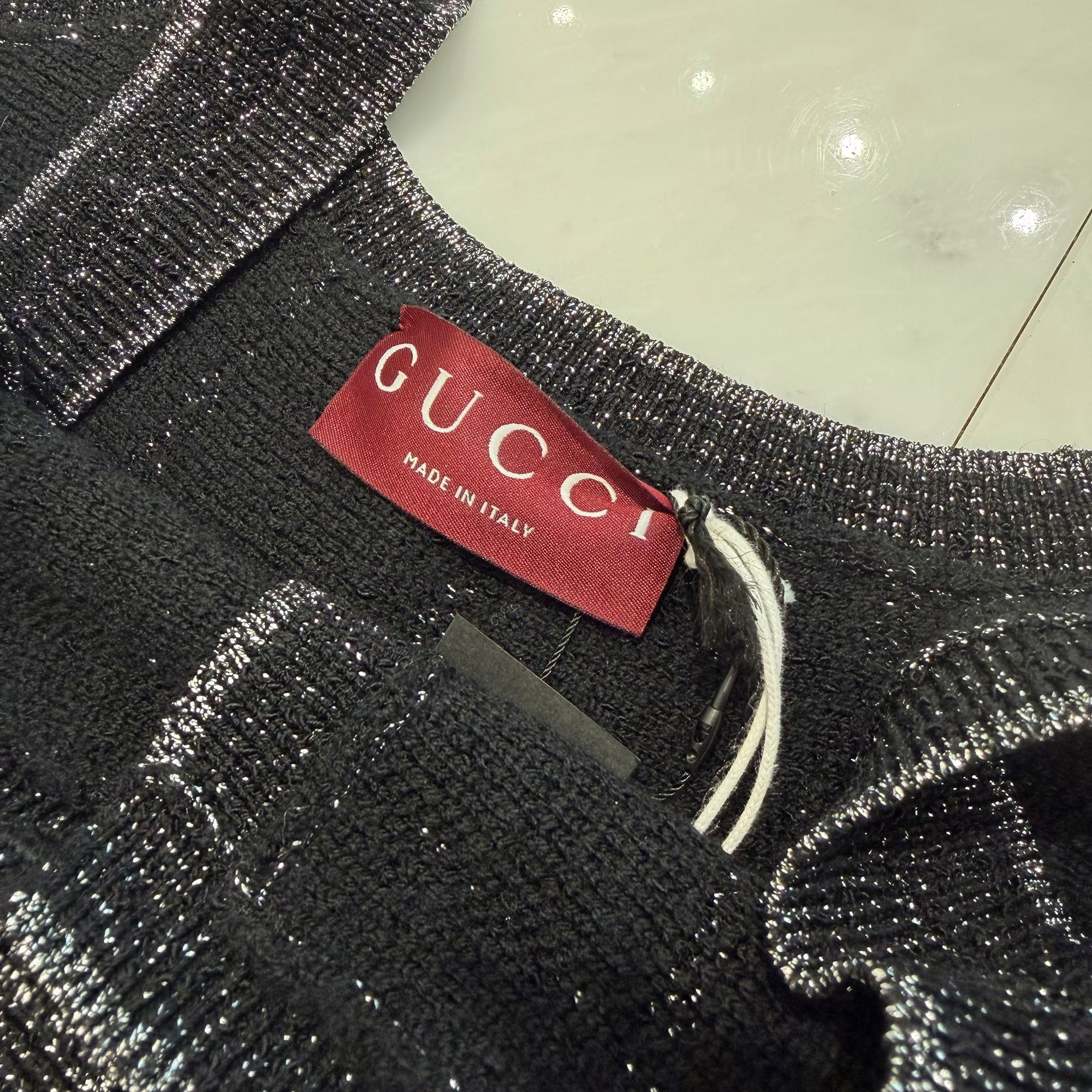 GUCCI 2025SS Wool & Lame Check Jacquard Dress 812132 XKEDI Size M グッチ ウール＆ラメ チェック ジャカード ドレス サイズM