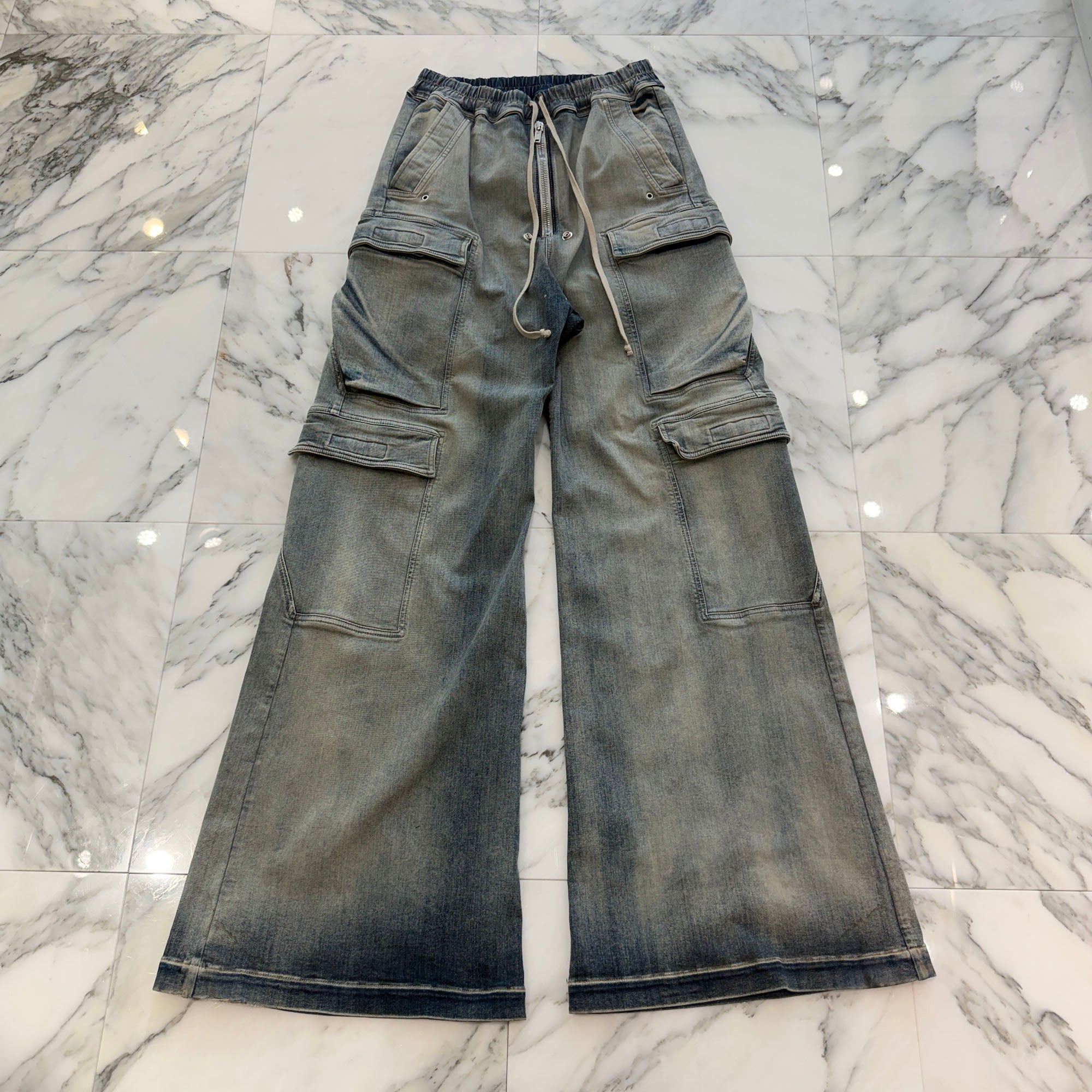 Rick Owens DRKSHDW 2024AW Double Cargo Jumbo Belas Pants DU2D2398-SKY Size XS リックオウエンス ダークシャドウ ダブルカーゴ ジャンボベラス パンツ サイズXS