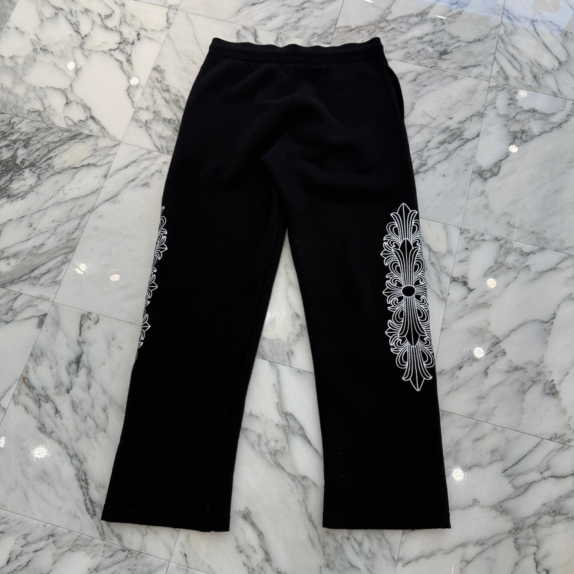 CHROME HEARTS Y NOT Floral Cross Embroidery Cashmere Knit Long