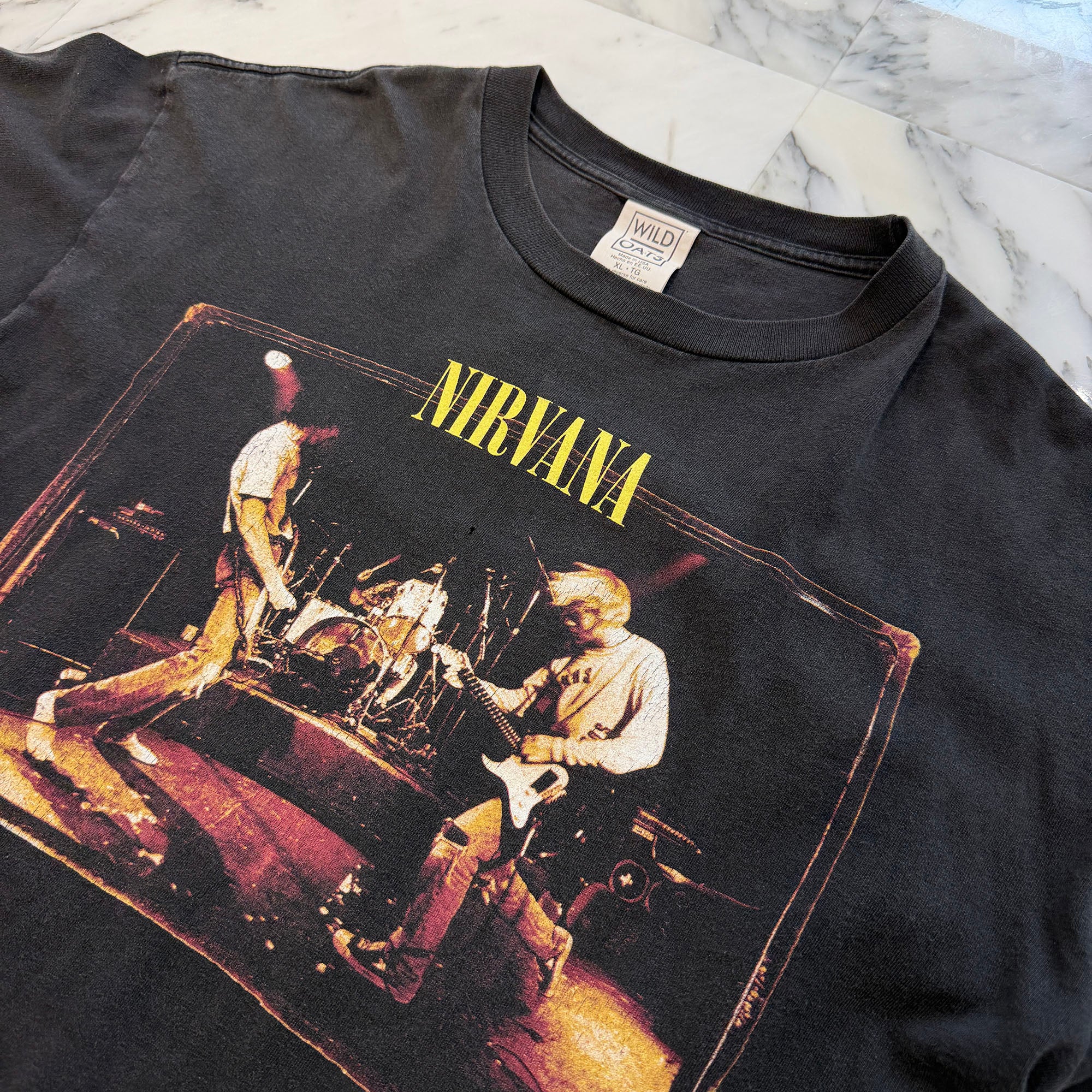 Vintage 90's Nirvana "From the Muddy Banks of the Wishkah" 1996 WILD OATS S/S Tee Size XL ヴィンテージ 90's ニルヴァーナ "フロム・ザ・マッディ・バンクス・オブ・ザ・ウィッシュカー" 1996 ワイルド・オーツ社製 Tシャツ サイズXL