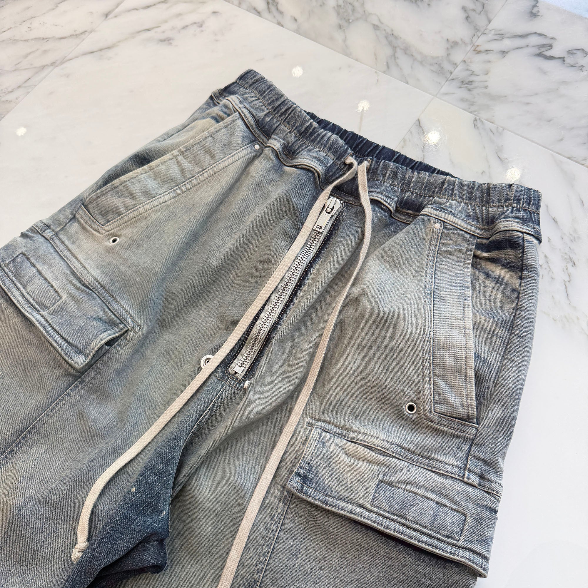 Rick Owens DRKSHDW 2024AW Double Cargo Jumbo Belas Pants DU2D2398-SKY Size XS リックオウエンス ダークシャドウ ダブルカーゴ ジャンボベラス パンツ サイズXS