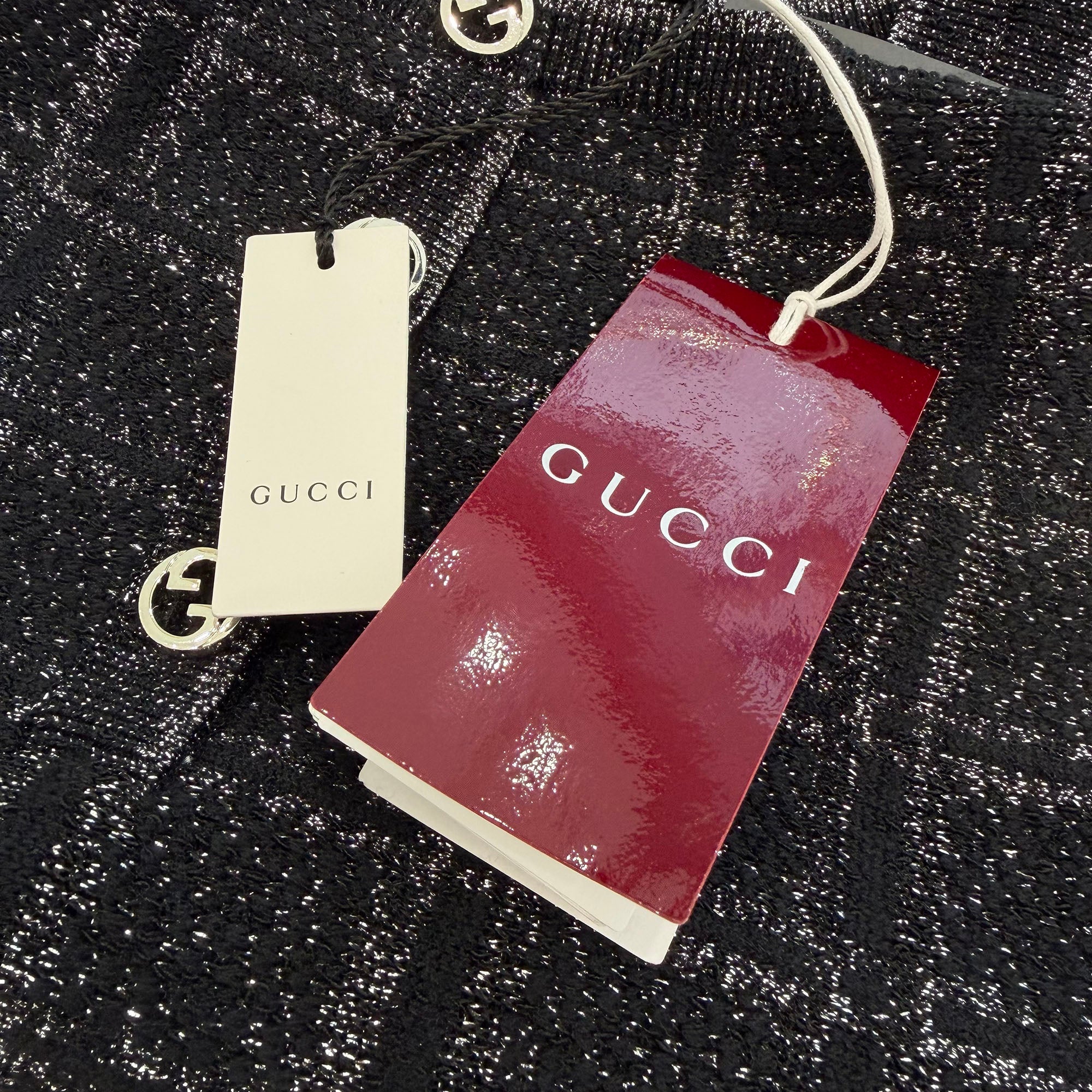 GUCCI 2025SS Wool & Lame Check Jacquard Dress 812132 XKEDI Size M グッチ ウール＆ラメ チェック ジャカード ドレス サイズM