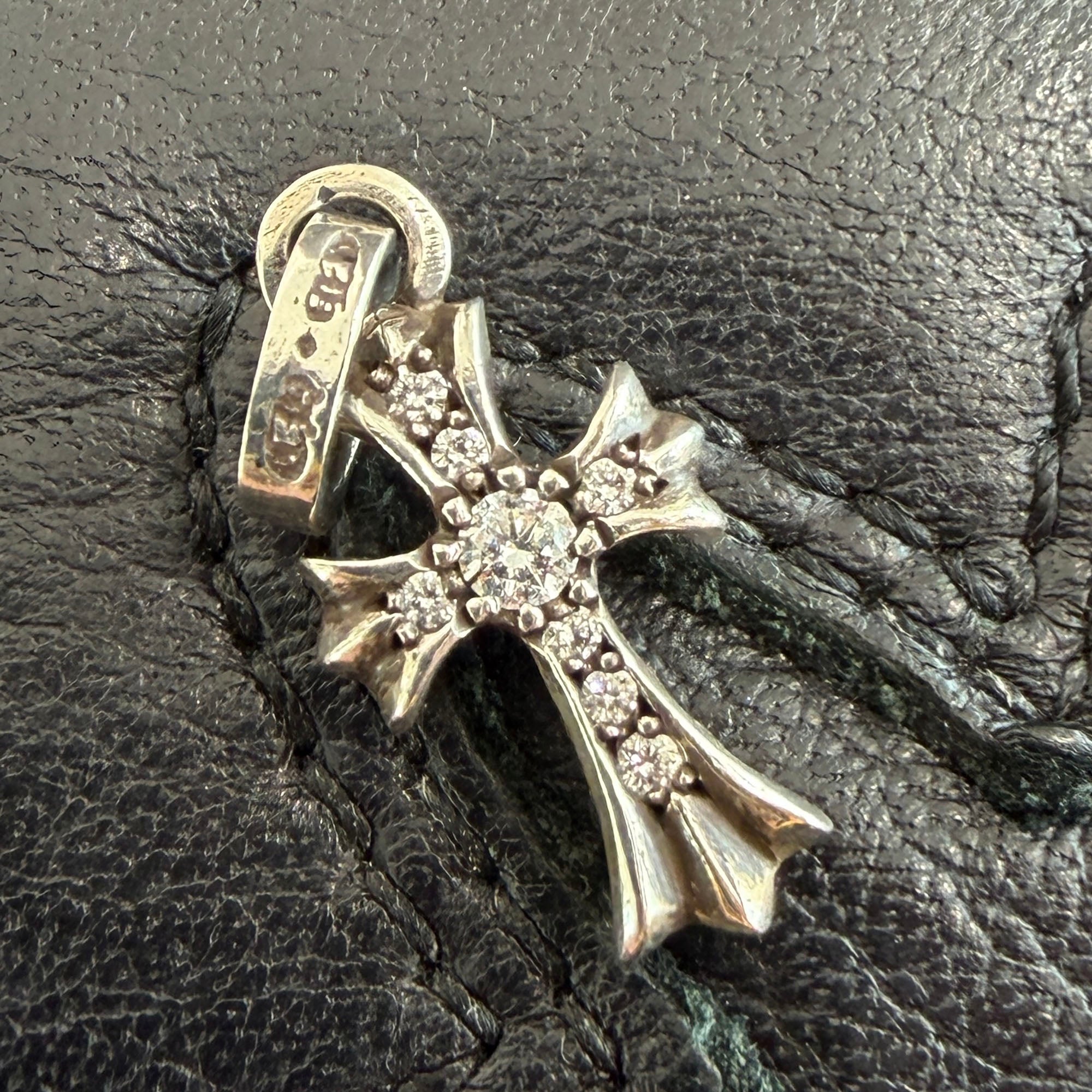 CHROME HEARTS Baby Fat Cross Pave Diamond Pendant Top クロムハーツ ベビーファット クロス パヴェダイヤモンド ペンダントトップ