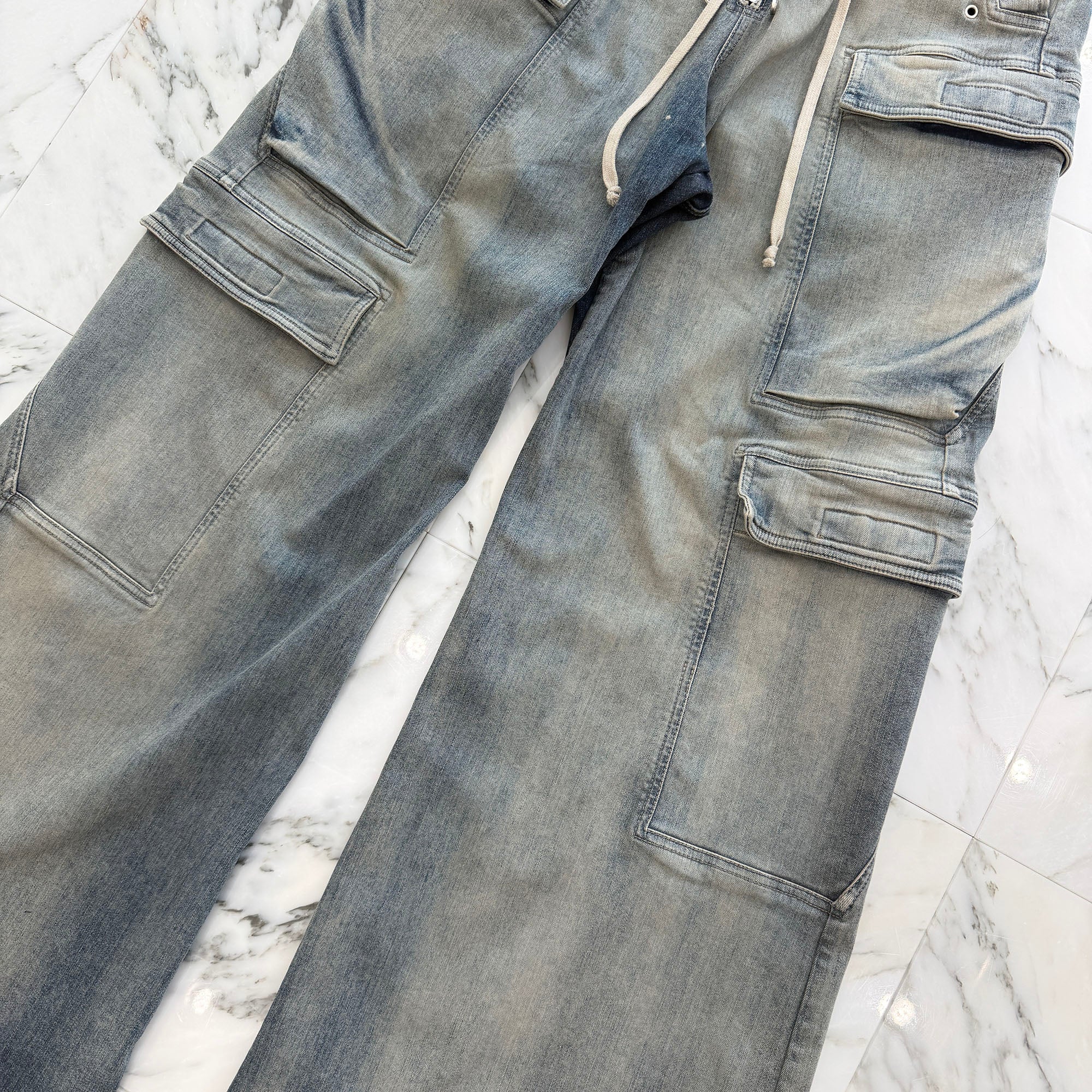 Rick Owens DRKSHDW 2024AW Double Cargo Jumbo Belas Pants DU2D2398-SKY Size XS リックオウエンス ダークシャドウ ダブルカーゴ ジャンボベラス パンツ サイズXS